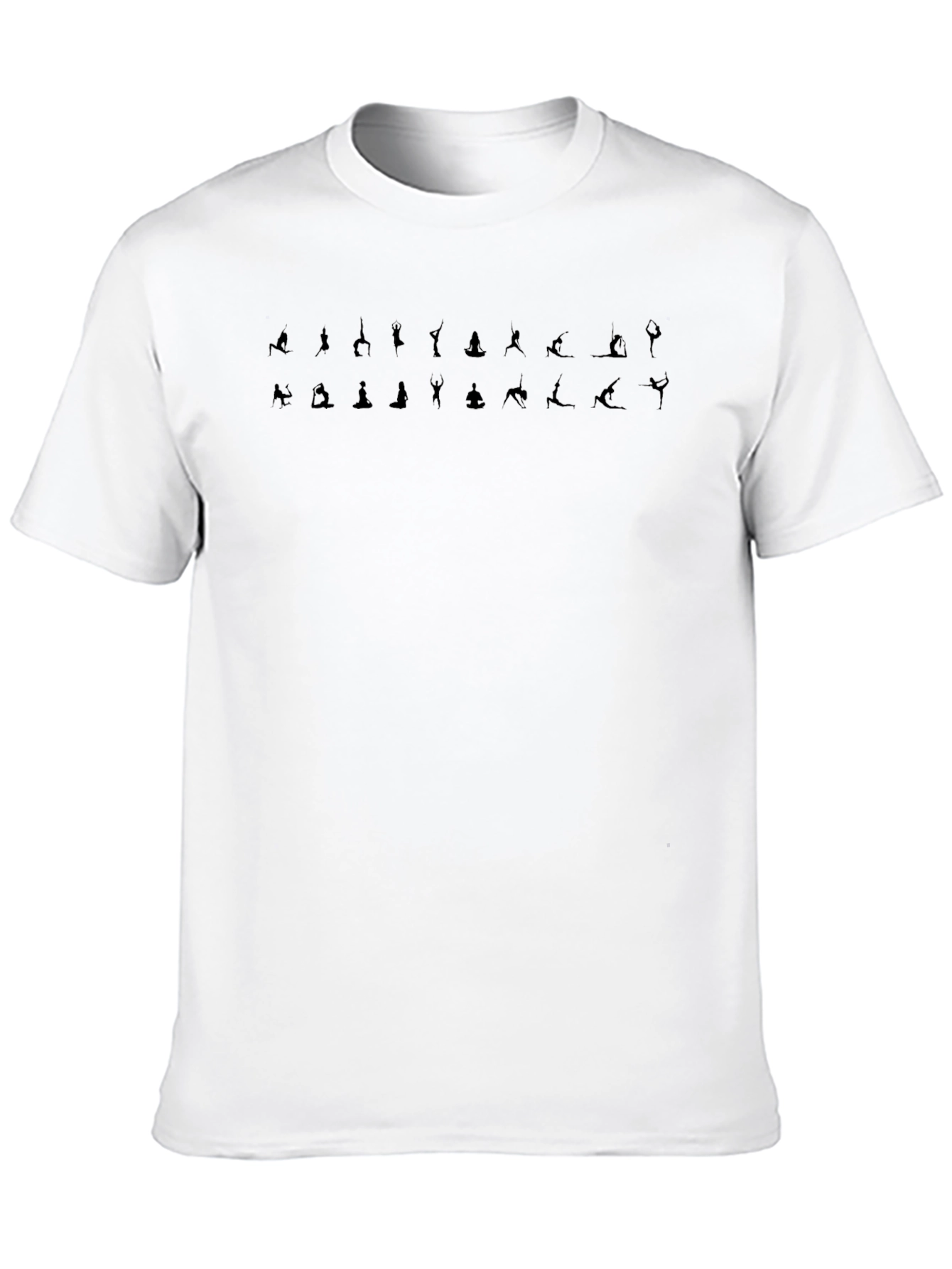 Yoga Pose Black Graphic Tee - Mens Relaxed Fit
