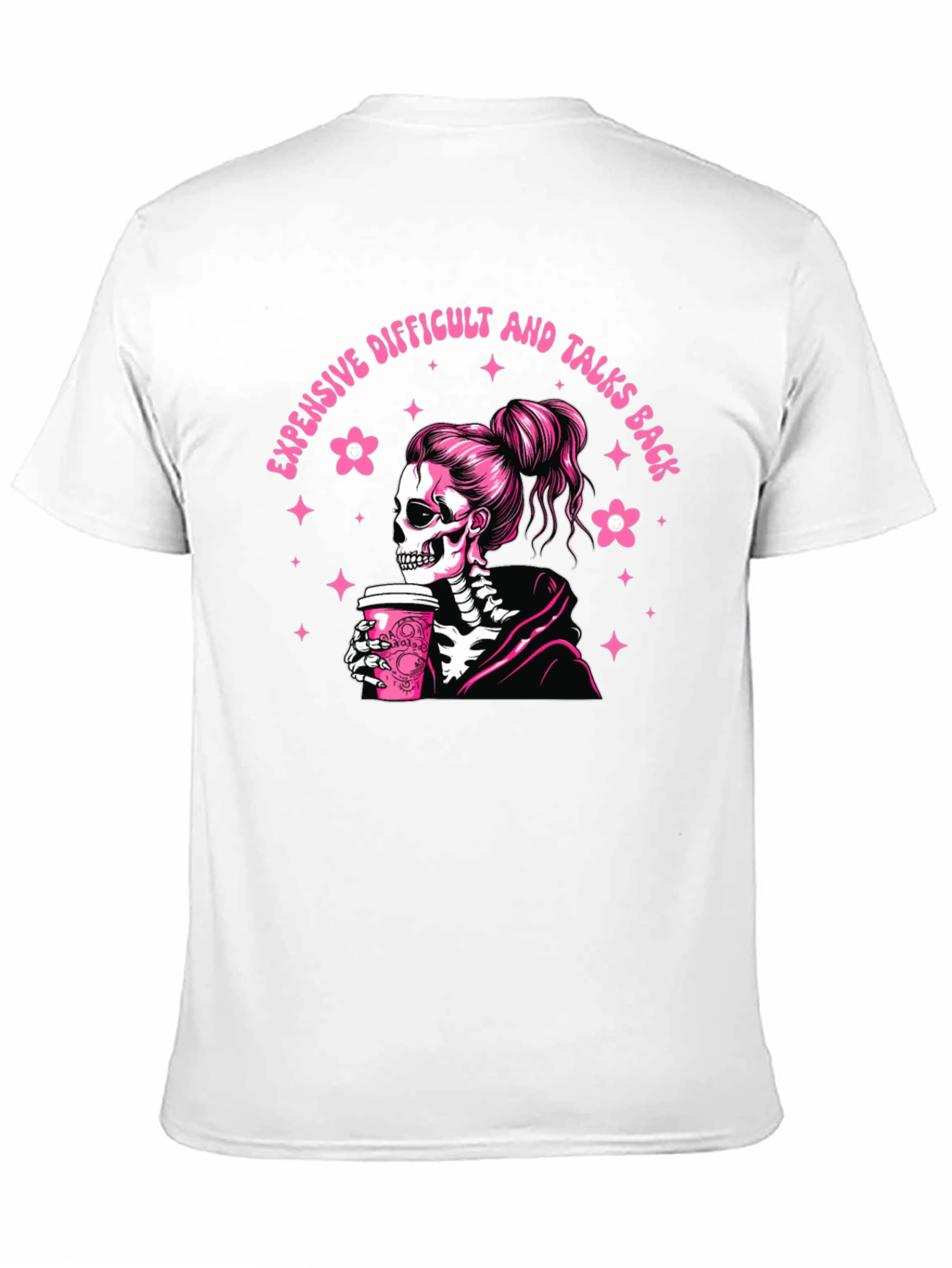 Expensive Difficult Talks Back Skeleton Graphic Tee