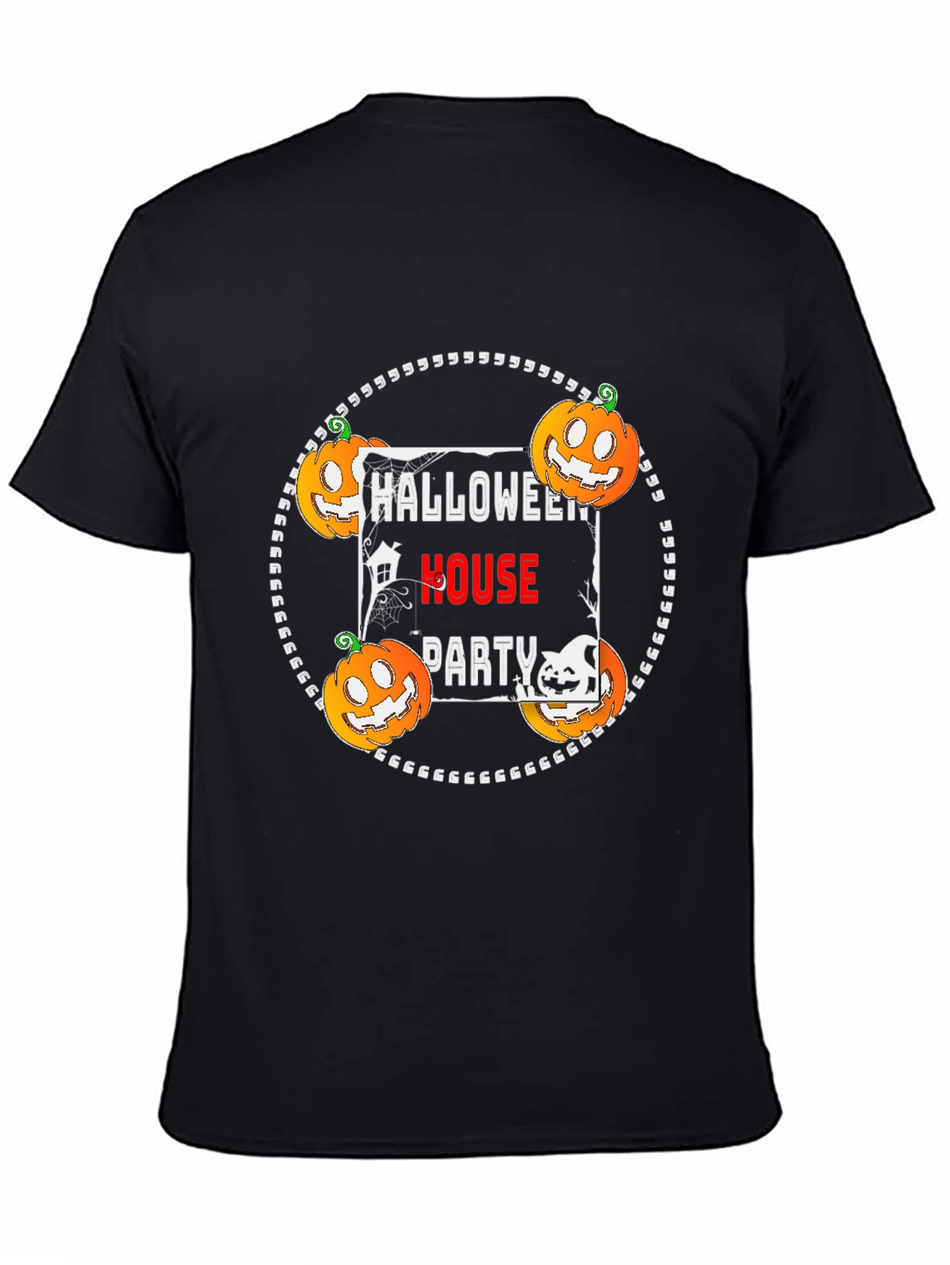 Halloween House Party Black T-Shirt