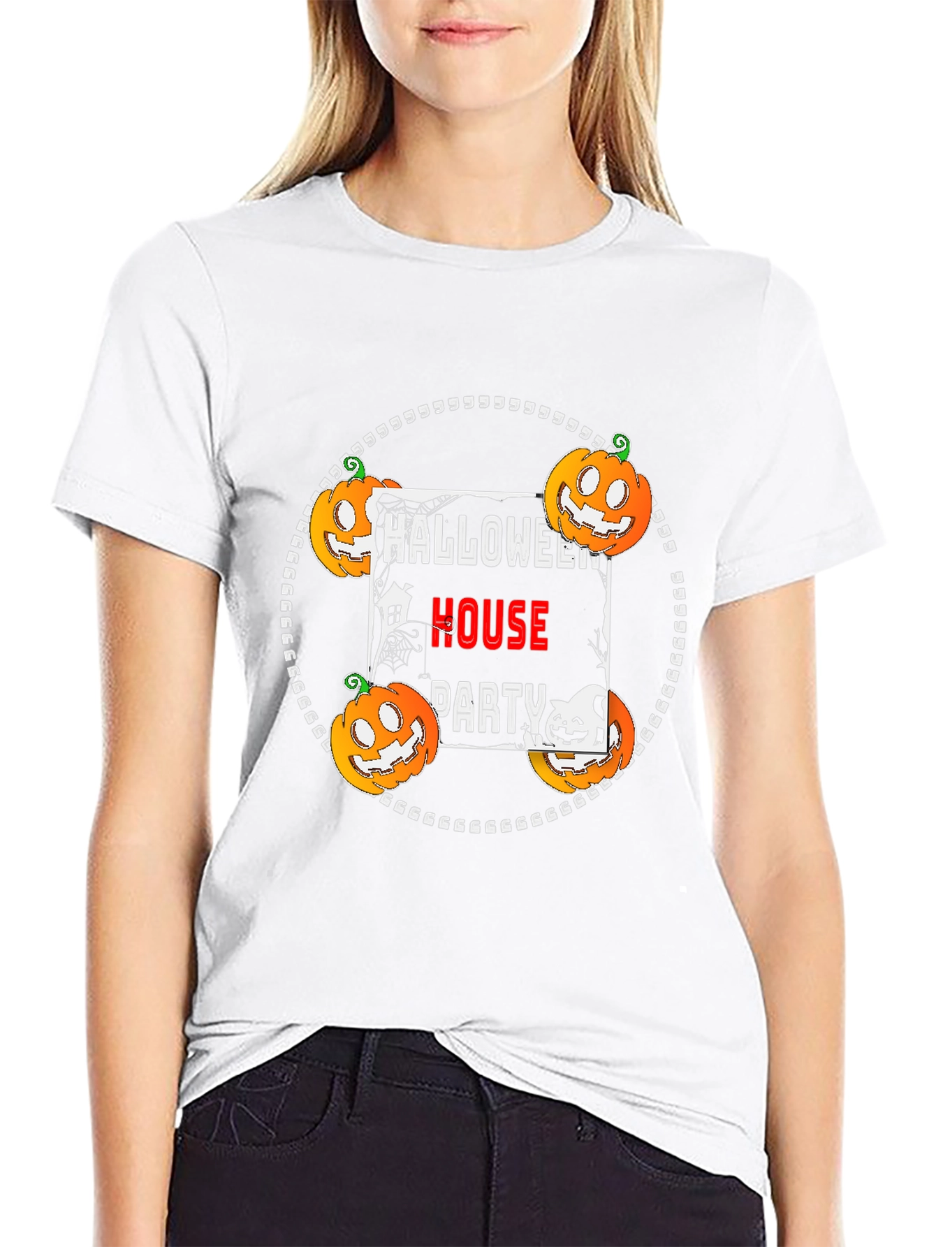 Halloween House Party Black T-Shirt