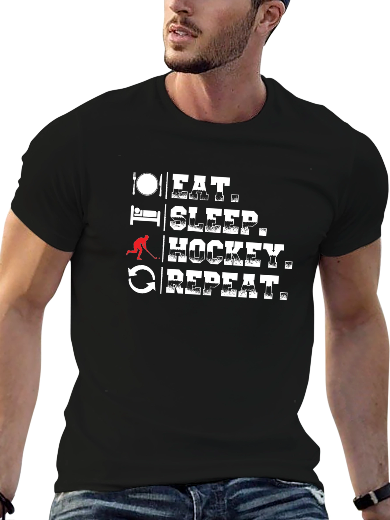 Eat Sleep Hockey Repeat T-Shirt