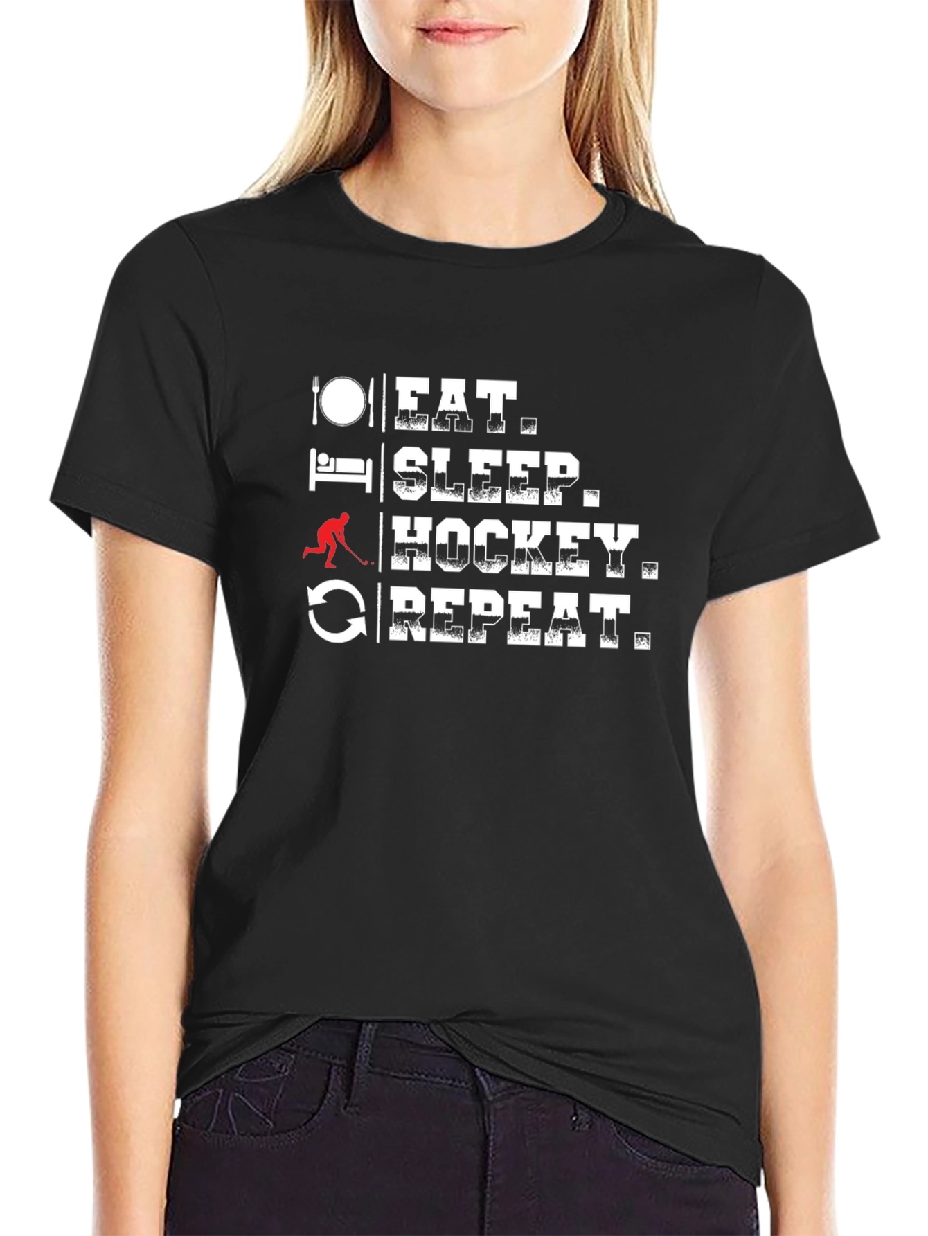 Eat Sleep Hockey Repeat T-Shirt