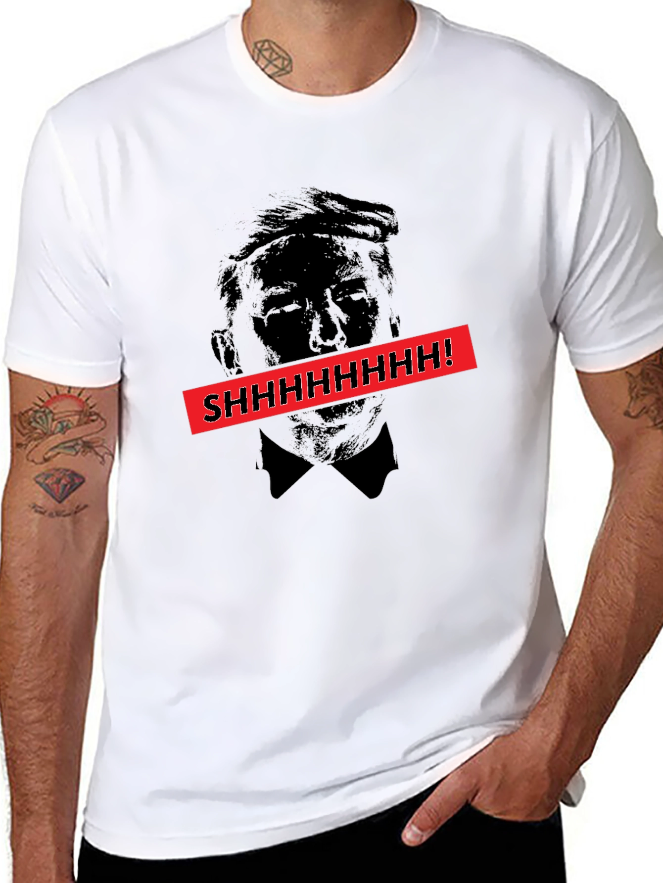 Shhhhhhh! Graphic Tee - Anti-Trump Humor Shirt