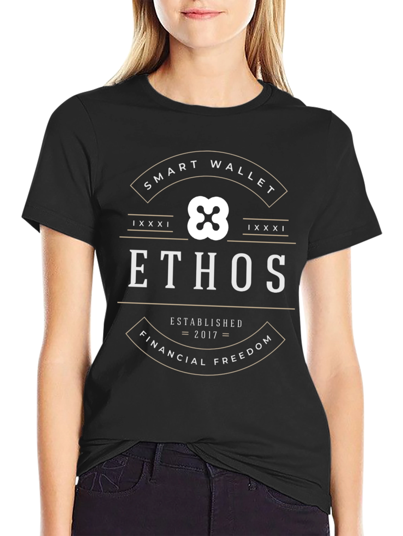 Ethos Smart Wallet Black T-Shirt