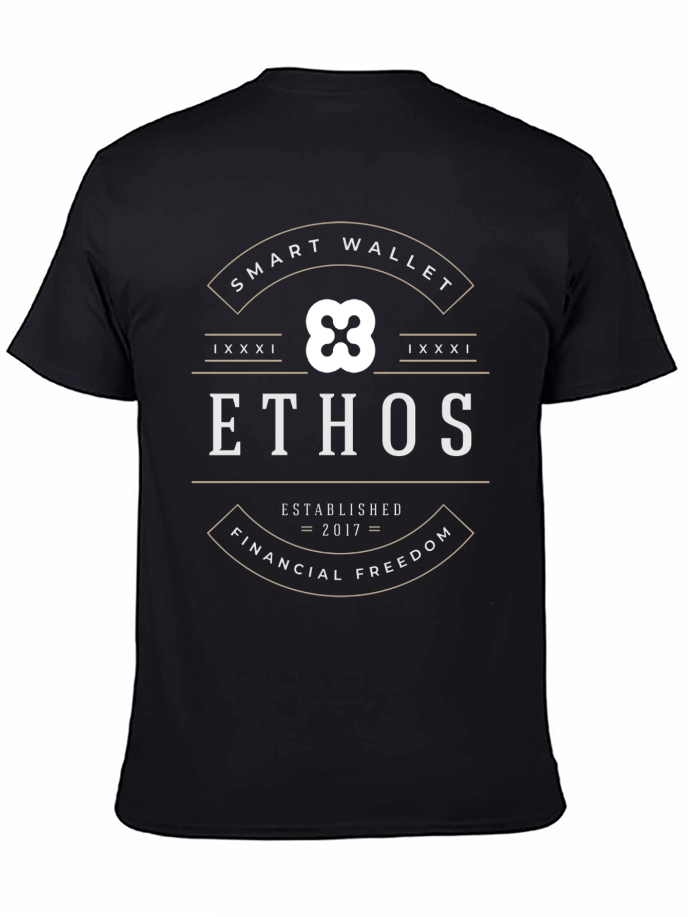 Ethos Smart Wallet Black T-Shirt