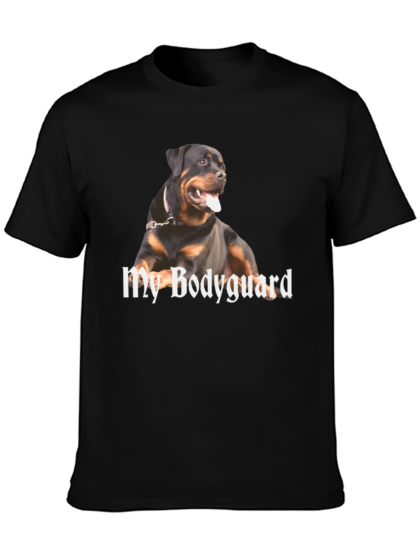 Rottweiler Bodyguard Graphic T-Shirt - Black