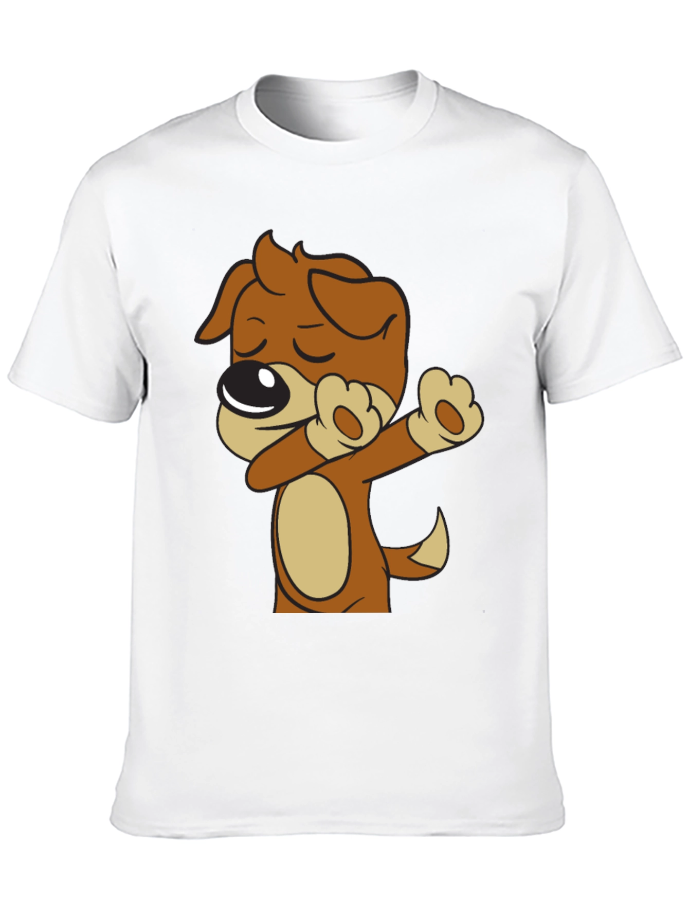 Dog Dabbing Black T-Shirt - Cartoon Animal Graphic Tee