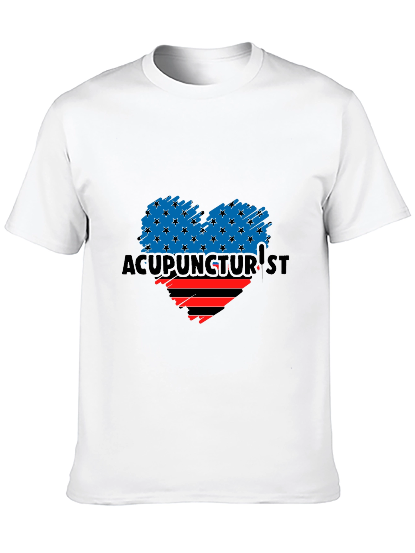 Acupuncturist Flag Heart T-Shirt