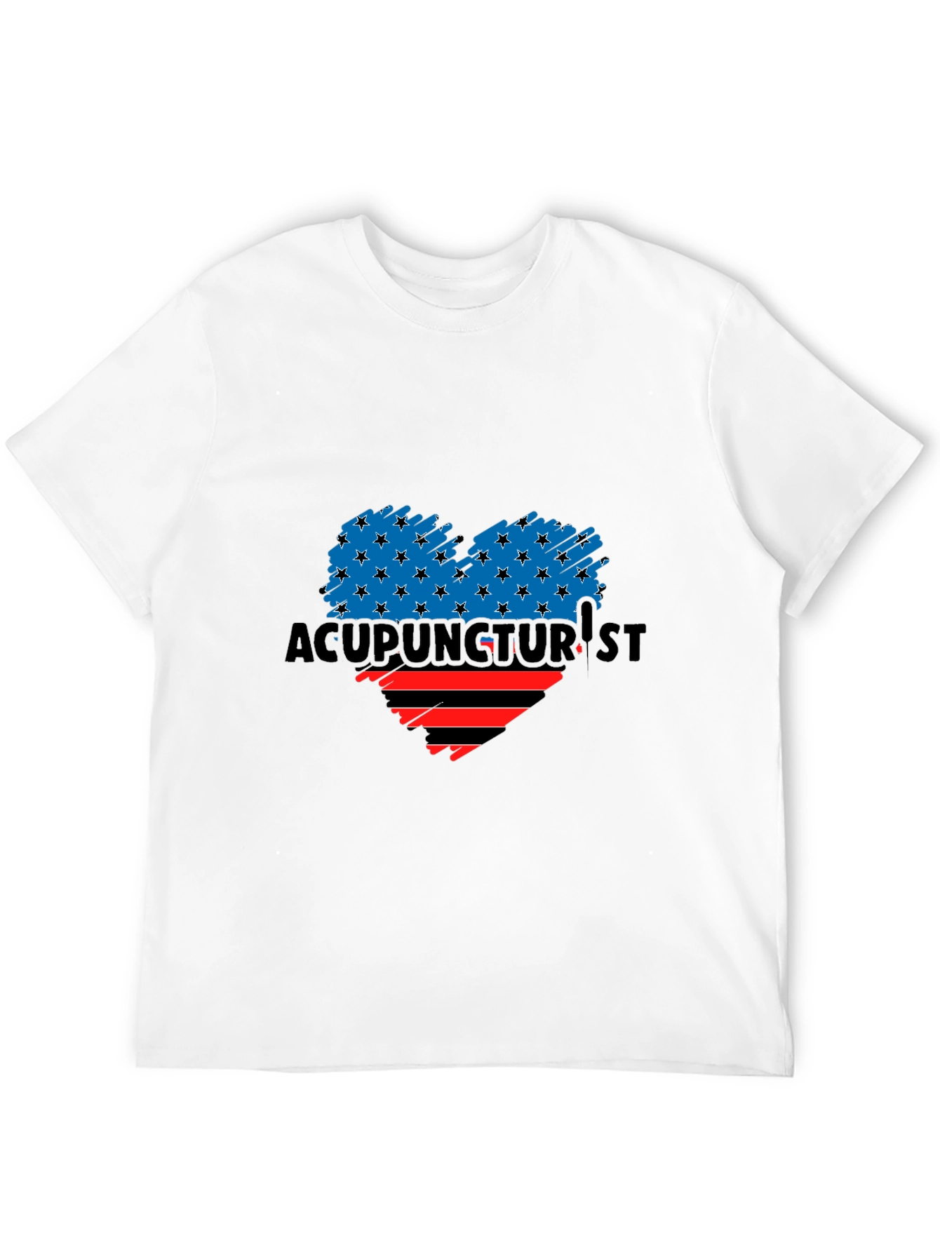 Acupuncturist Flag Heart T-Shirt