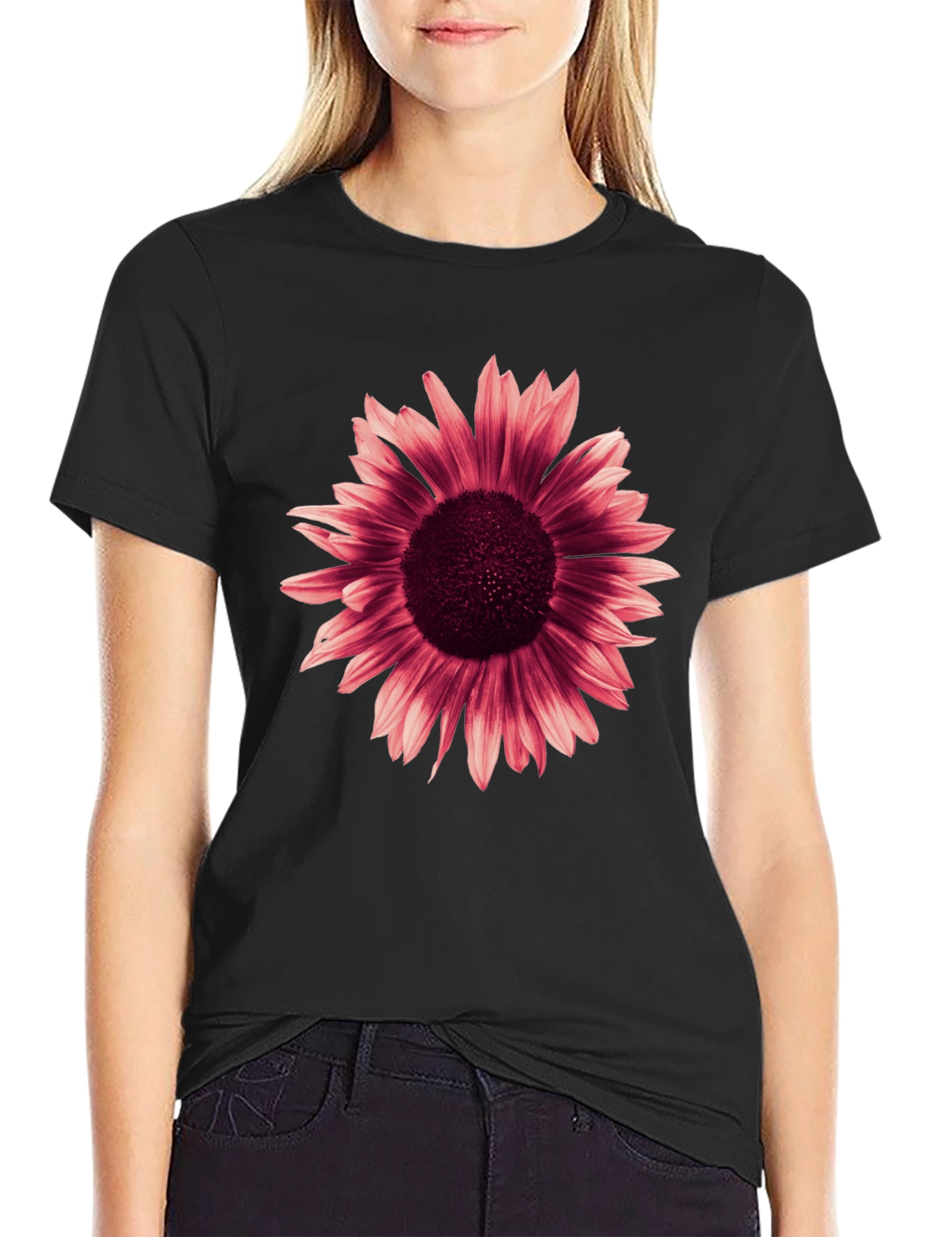 Sunflower Graphic Tee - Bold Floral Print