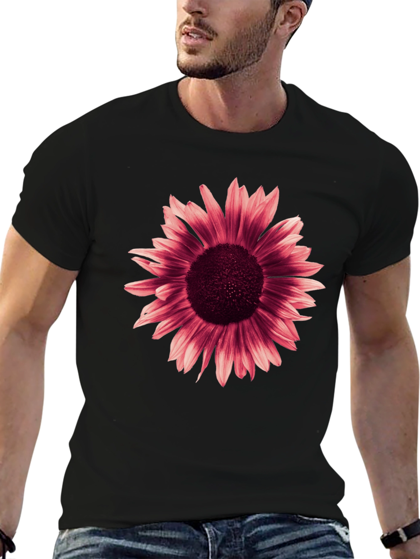 Sunflower Graphic Tee - Bold Floral Print