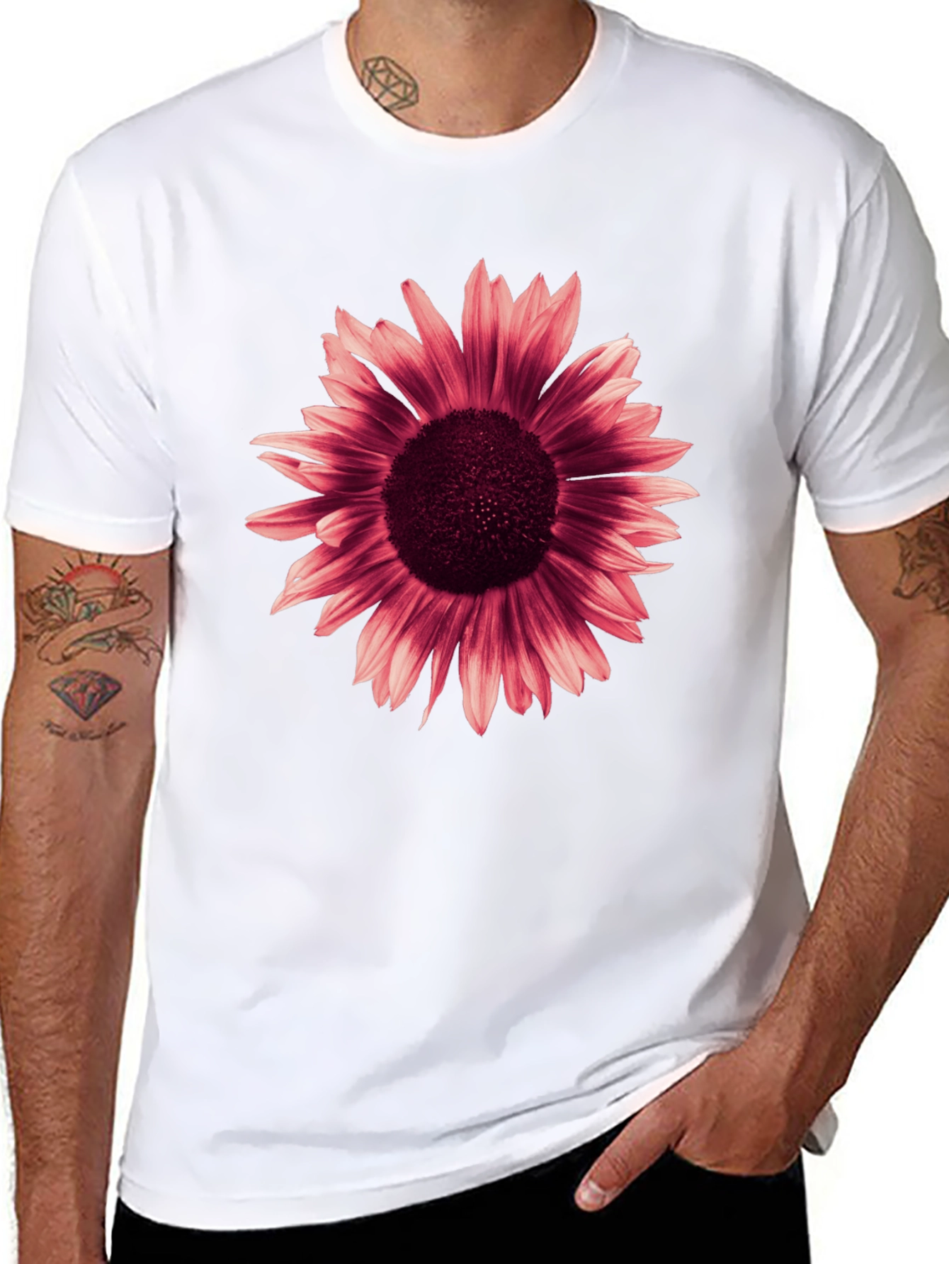 Sunflower Graphic Tee - Bold Floral Print