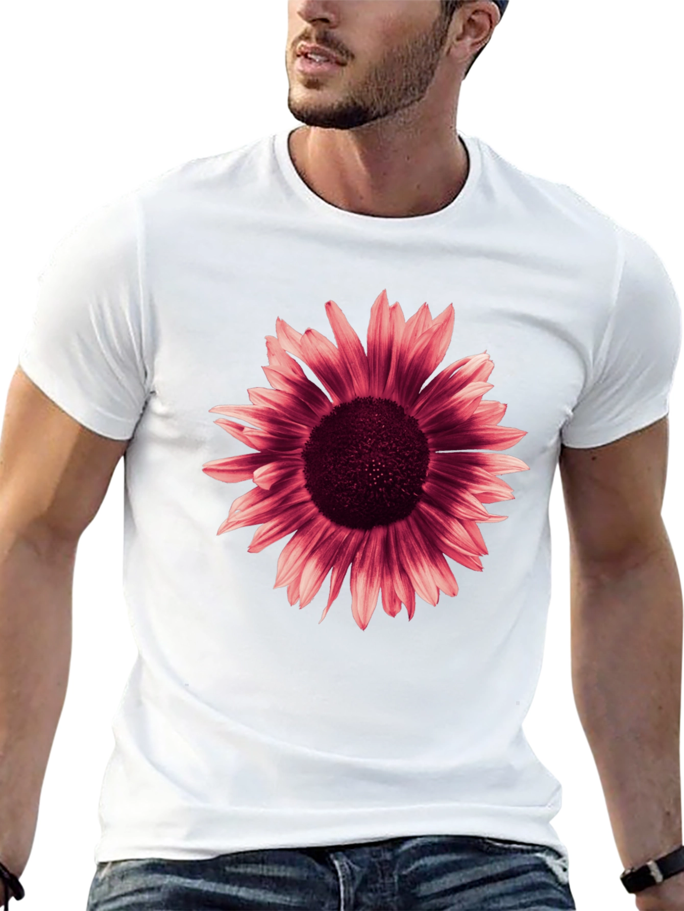Sunflower Graphic Tee - Bold Floral Print