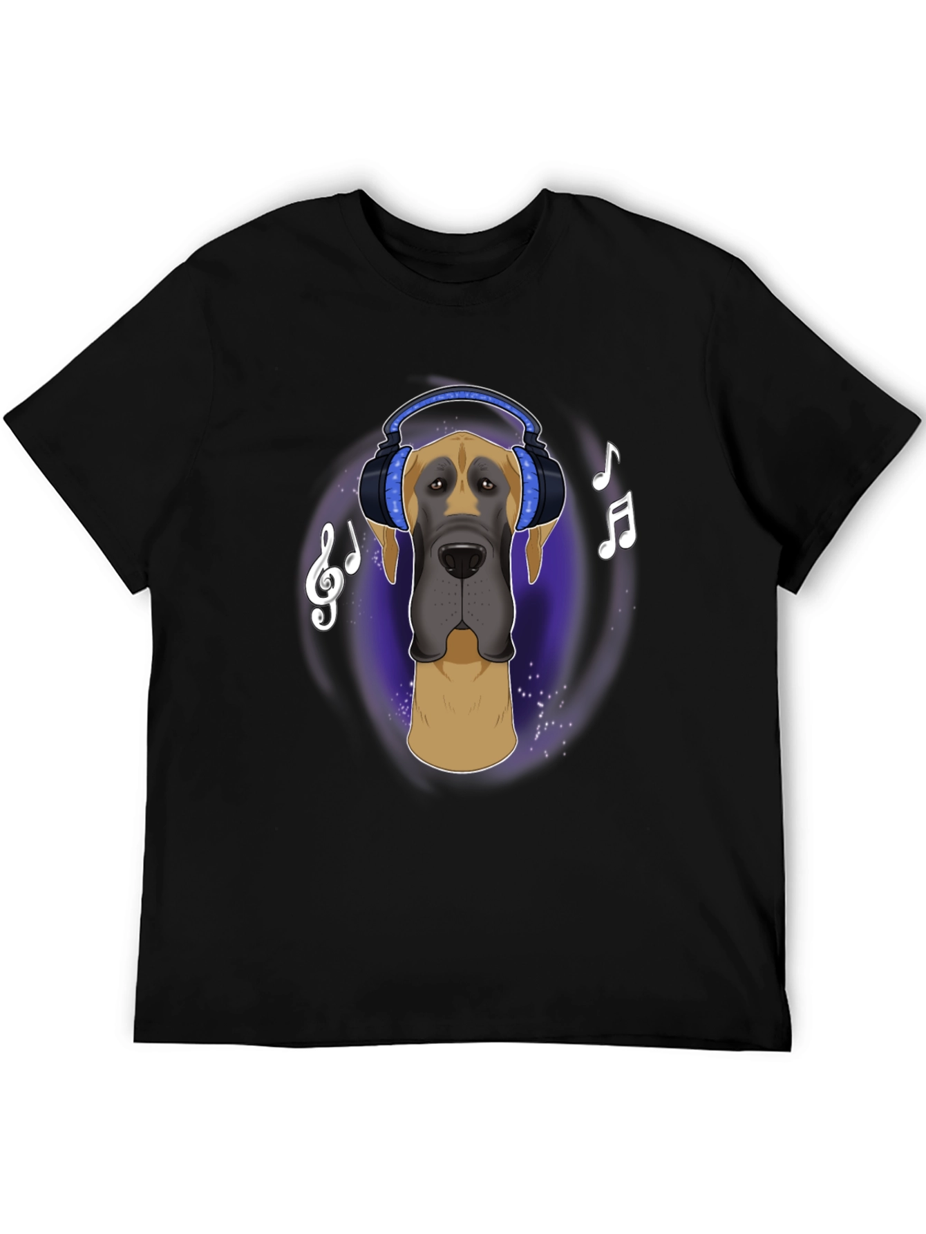 Dog with Headphones T-Shirt - Music Lover Tee