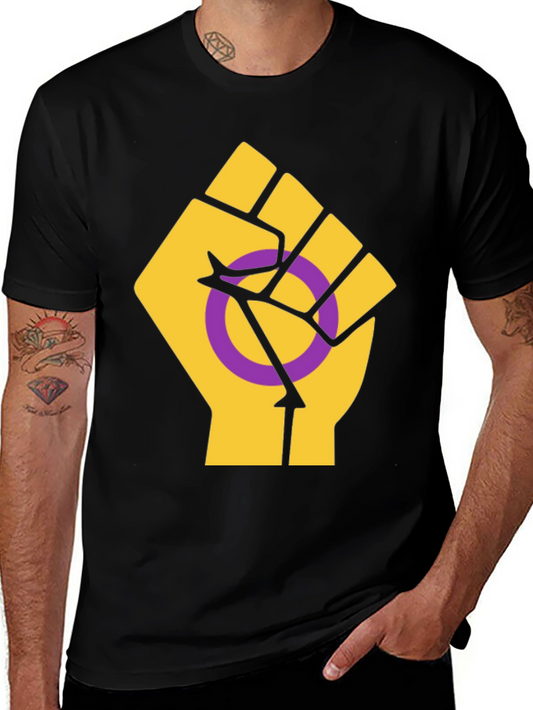 Intersex Pride T-Shirt - Raised Fist Design