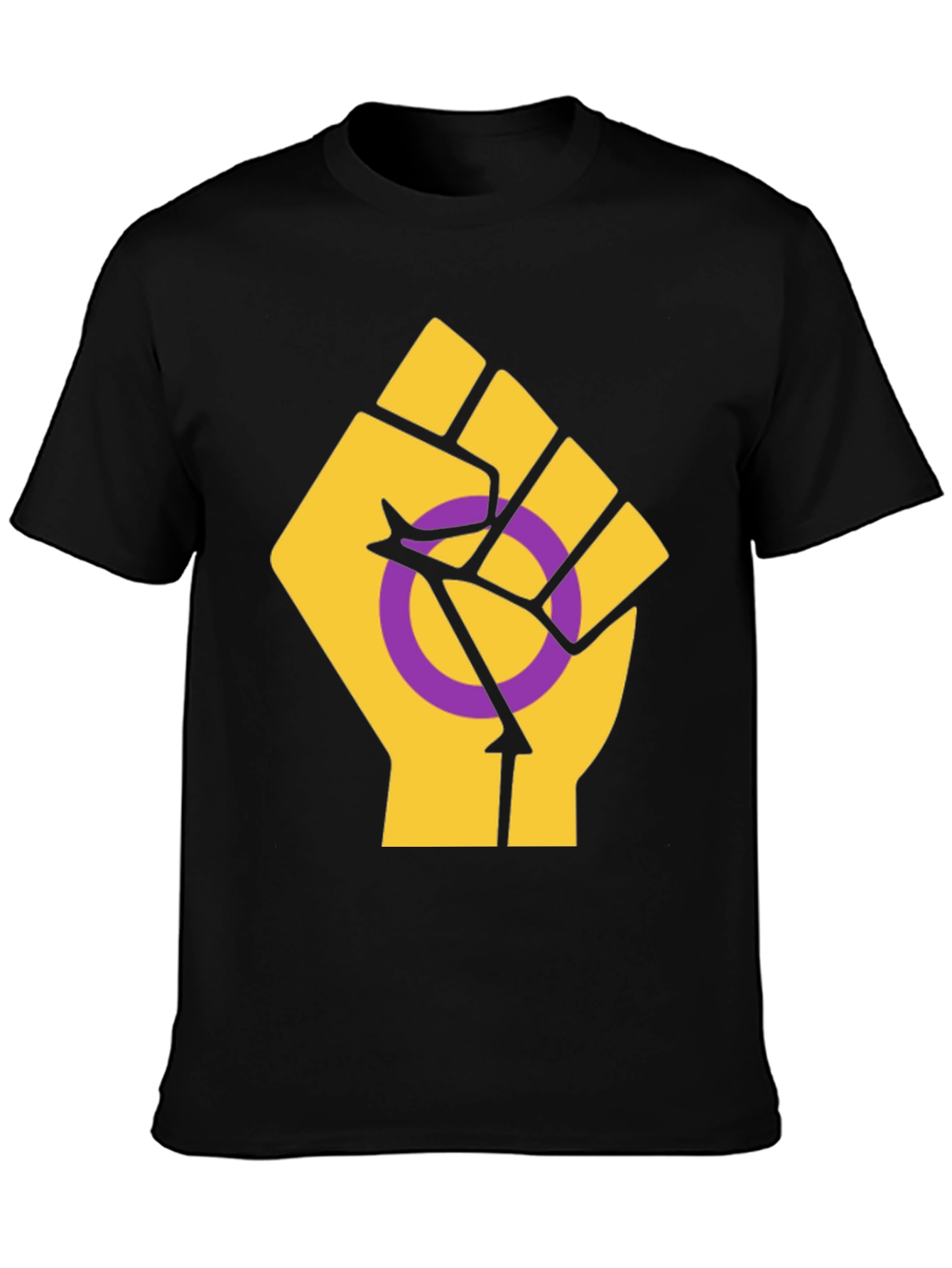 Intersex Pride T-Shirt - Raised Fist Design