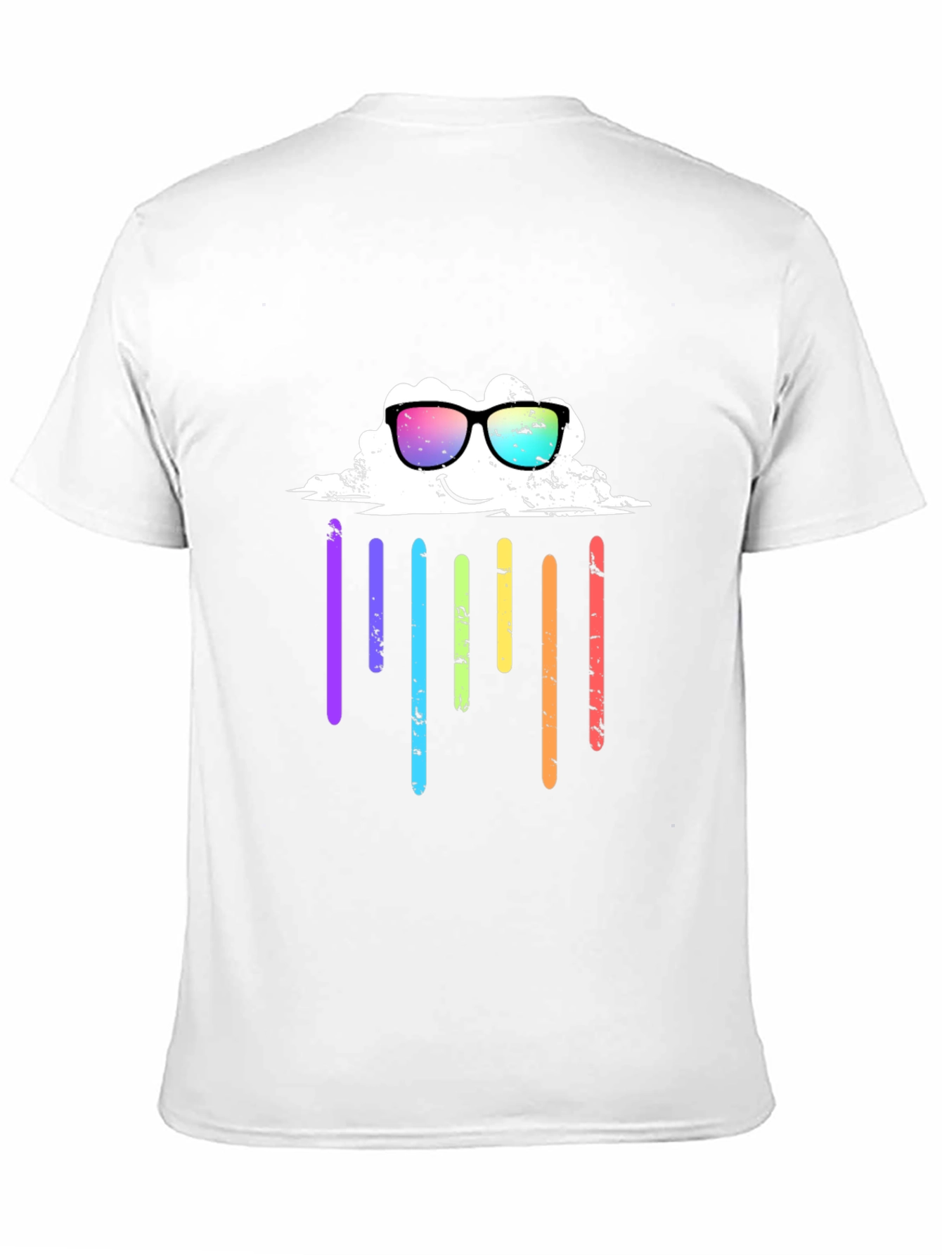 Rainbow Cloud Graphic Tee - Black T-Shirt