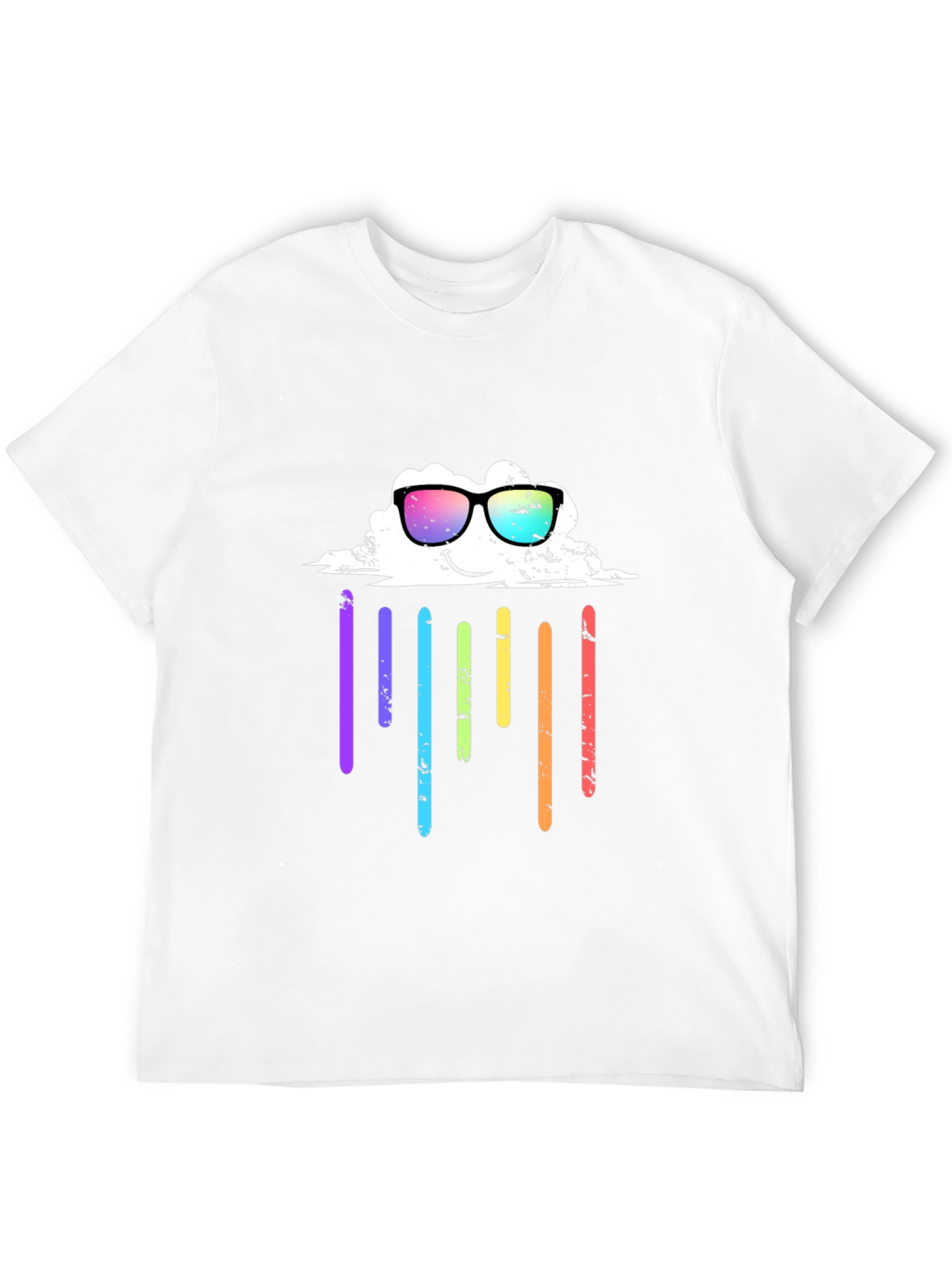 Rainbow Cloud Graphic Tee - Black T-Shirt