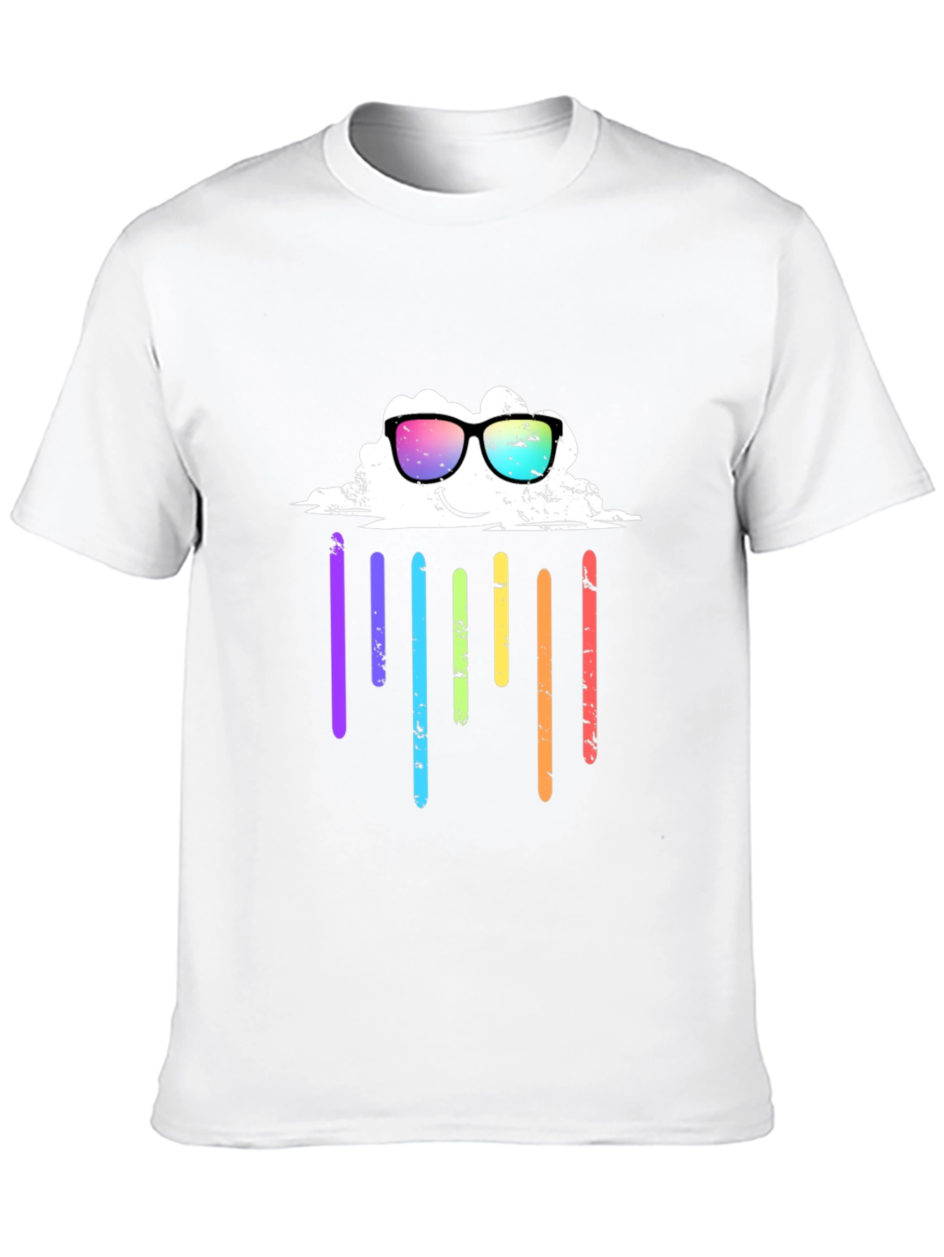 Rainbow Cloud Graphic Tee - Black T-Shirt