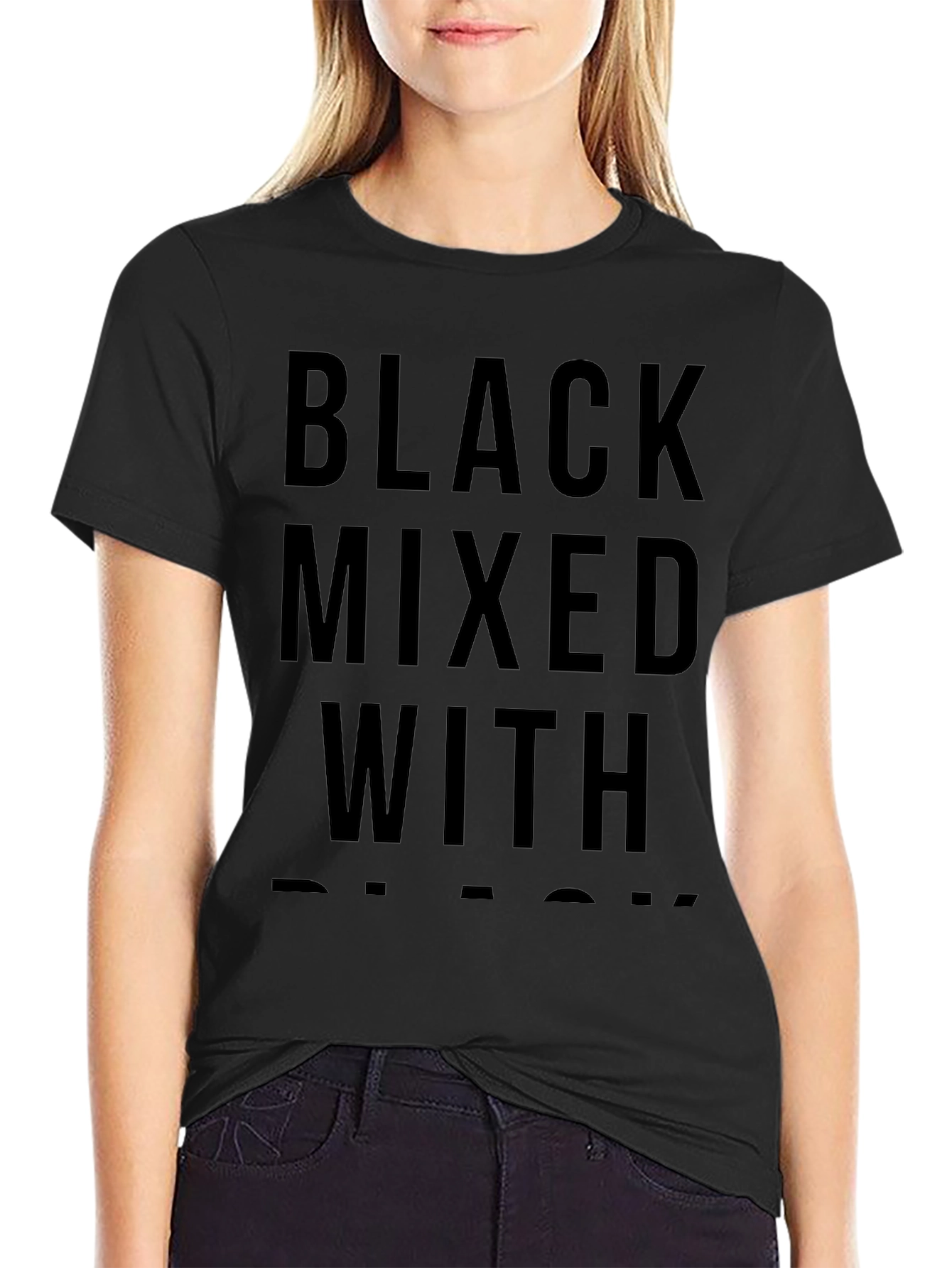 Black Mixed With T-Shirt