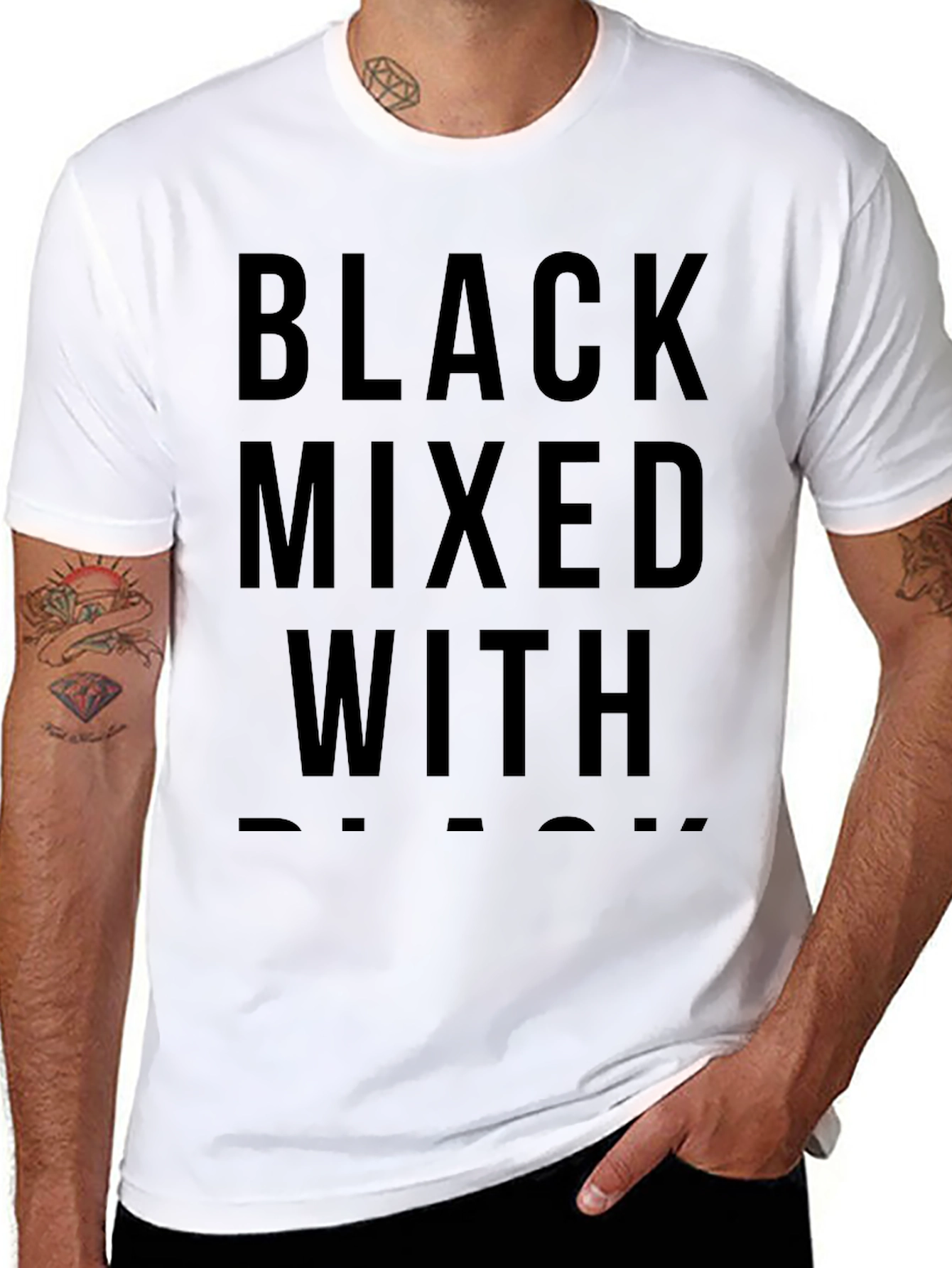 Black Mixed With T-Shirt
