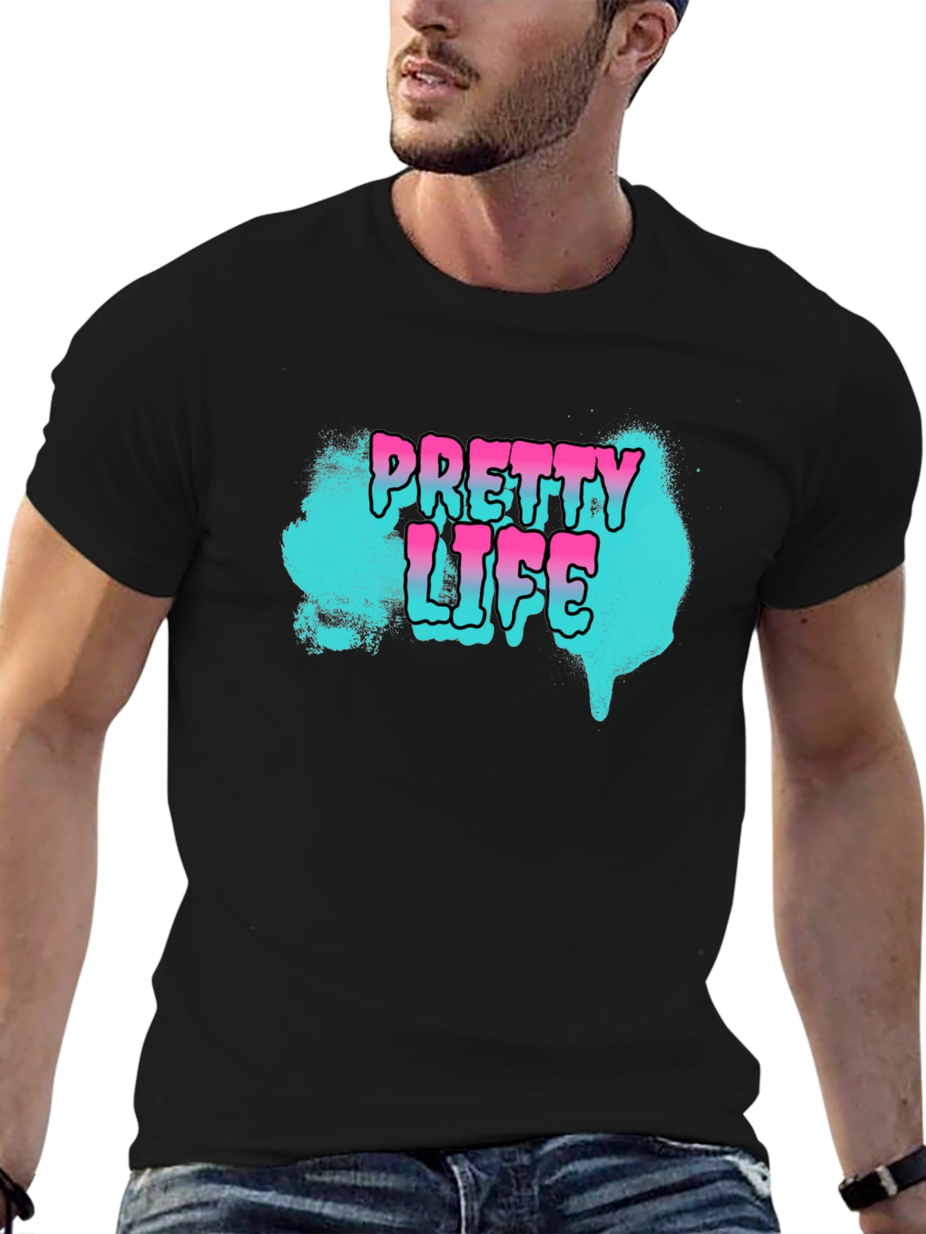 Pretty Life Graphic T-Shirt - Black