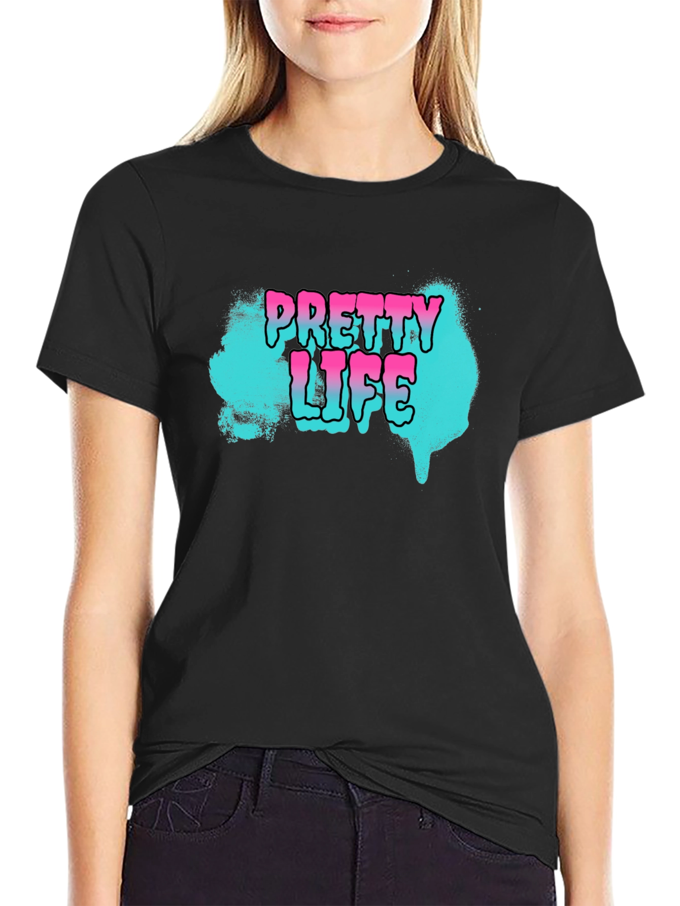 Pretty Life Graphic T-Shirt - Black