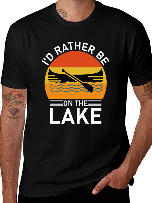 Lake Lover T-Shirt - Id Rather Be On The Lake Graphic Tee