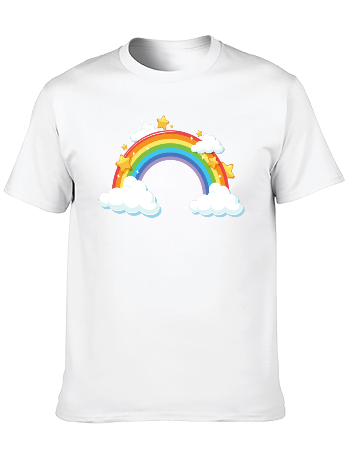 Rainbow Stars Black T-Shirt