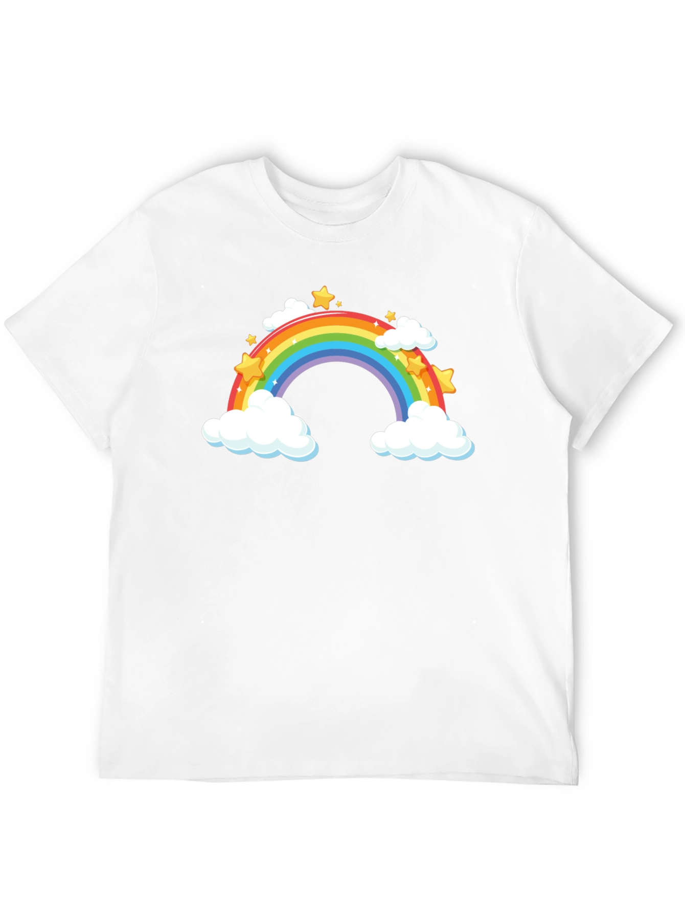 Rainbow Stars Black T-Shirt
