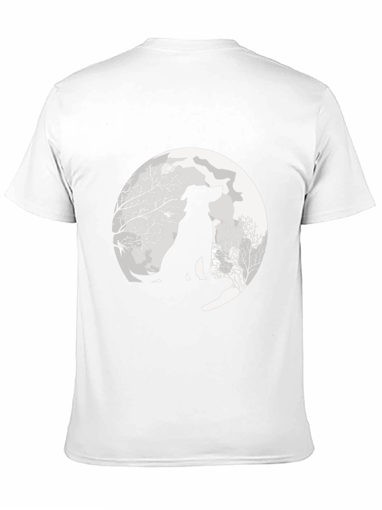 Moonlit Dog Silhouette Graphic Tee