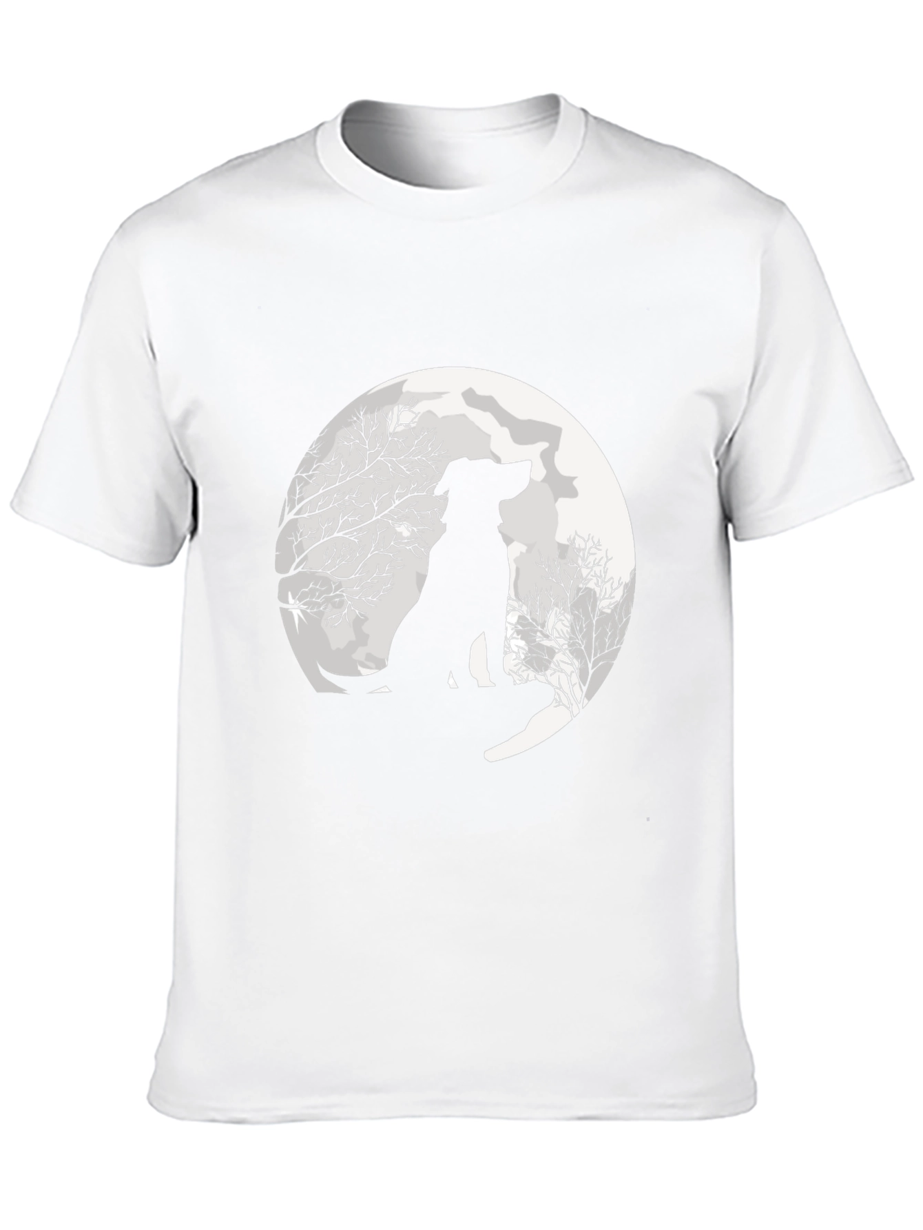 Moonlit Dog Silhouette Graphic Tee