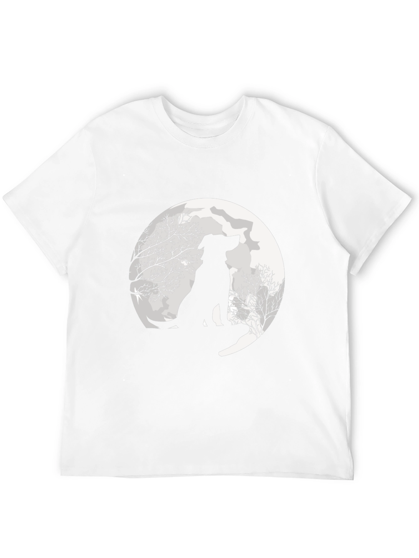Moonlit Dog Silhouette Graphic Tee