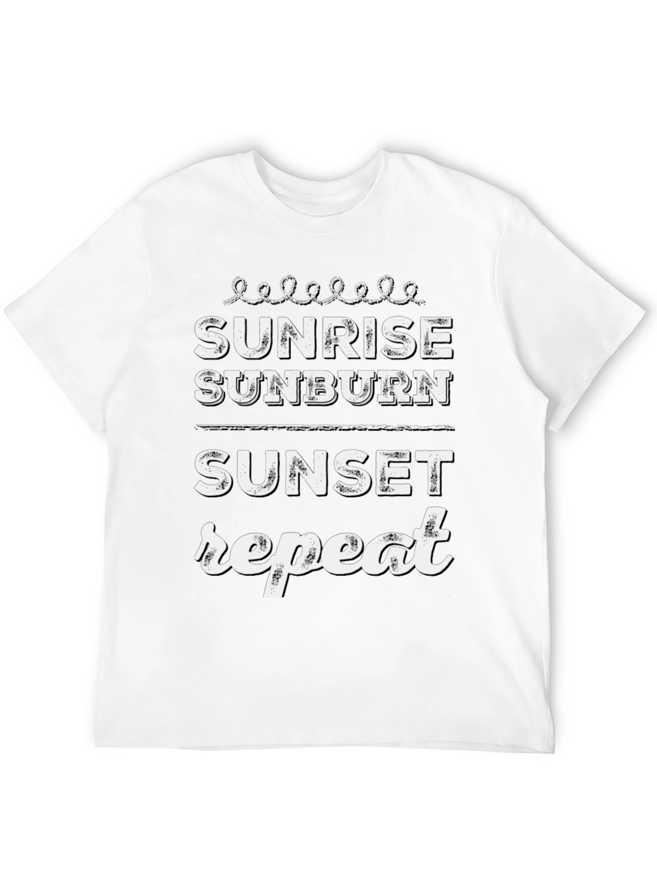 Sunrise Sunburn Sunset Repeat Black Graphic Tee