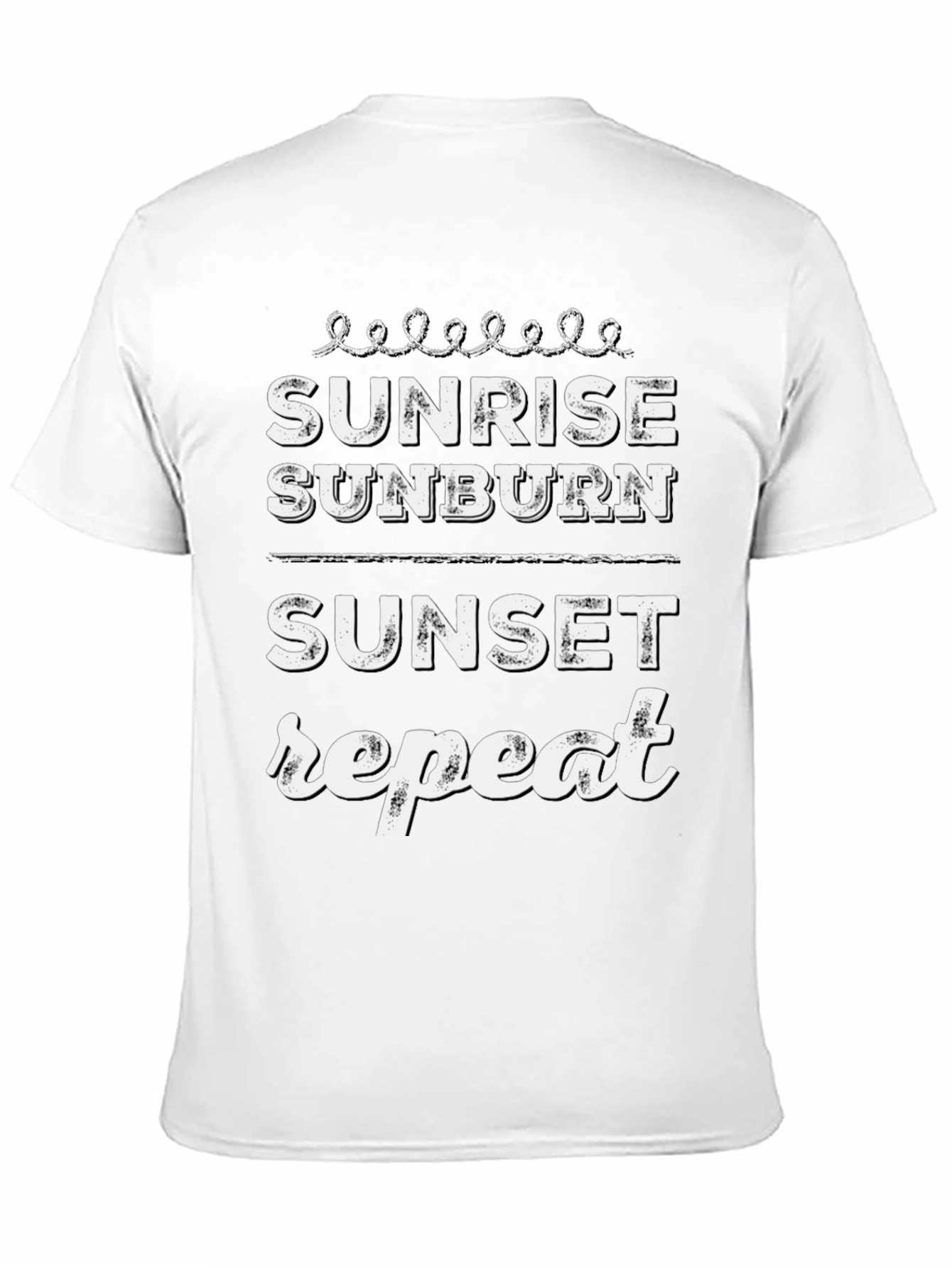 Sunrise Sunburn Sunset Repeat Black Graphic Tee