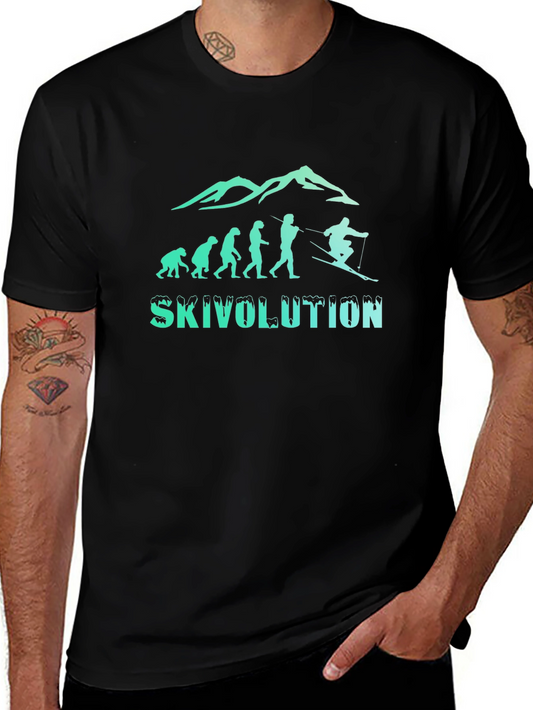 Skivolution Evolution Skiing T-Shirt