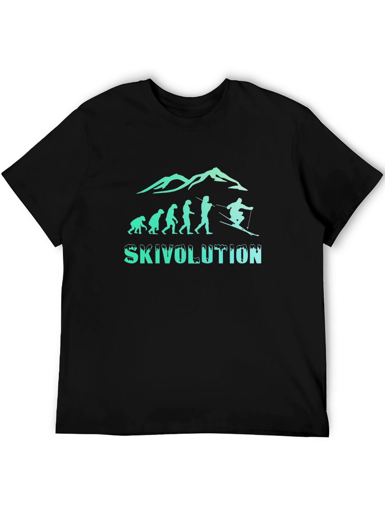 Skivolution Evolution Skiing T-Shirt