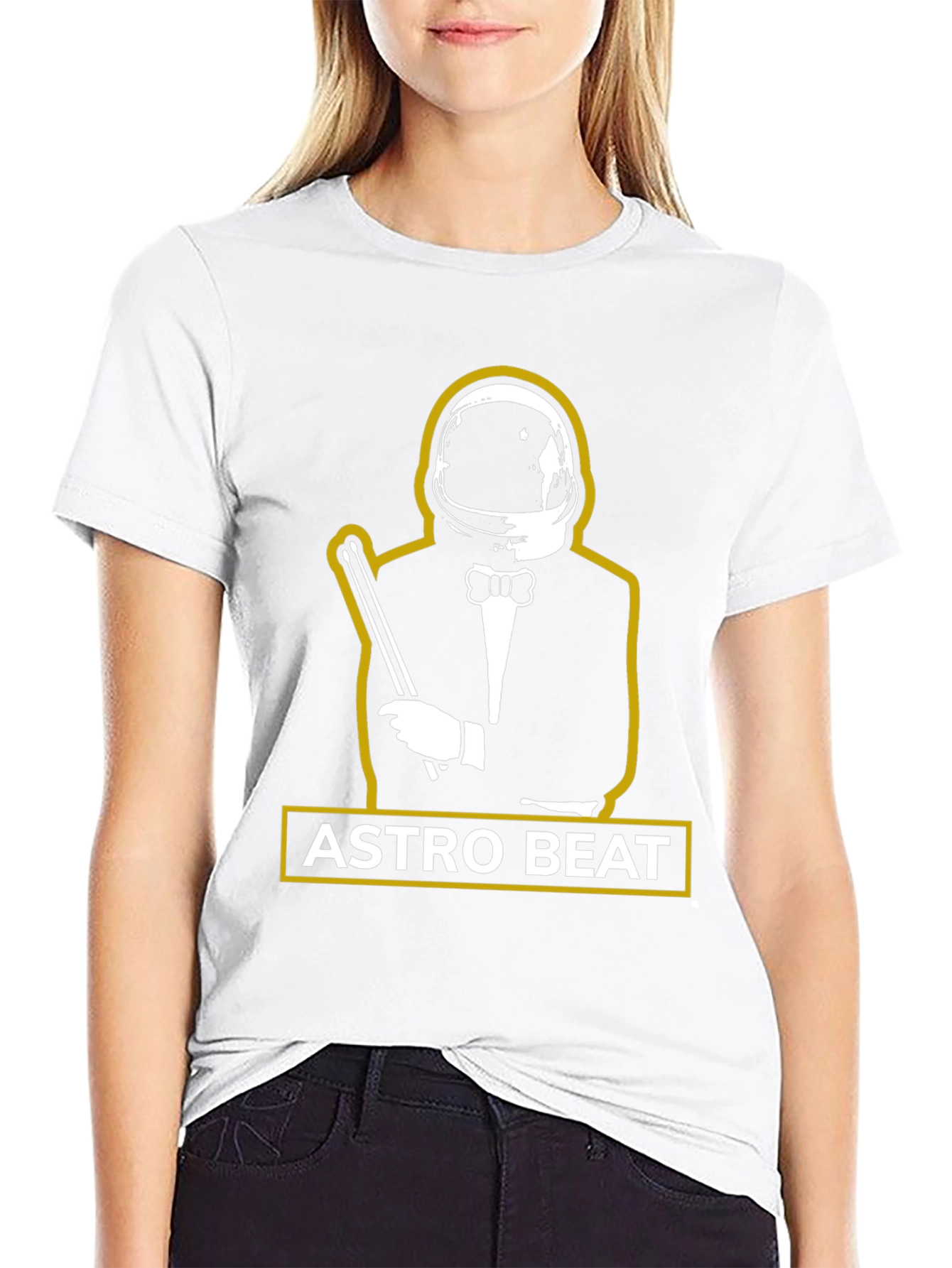Astro Beat Graphic Tee - Stylish Astronaut Design
