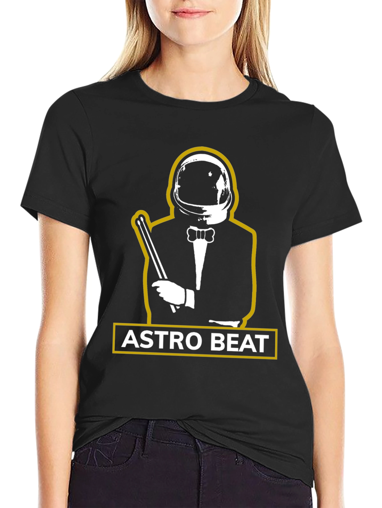 Astro Beat Graphic Tee - Stylish Astronaut Design