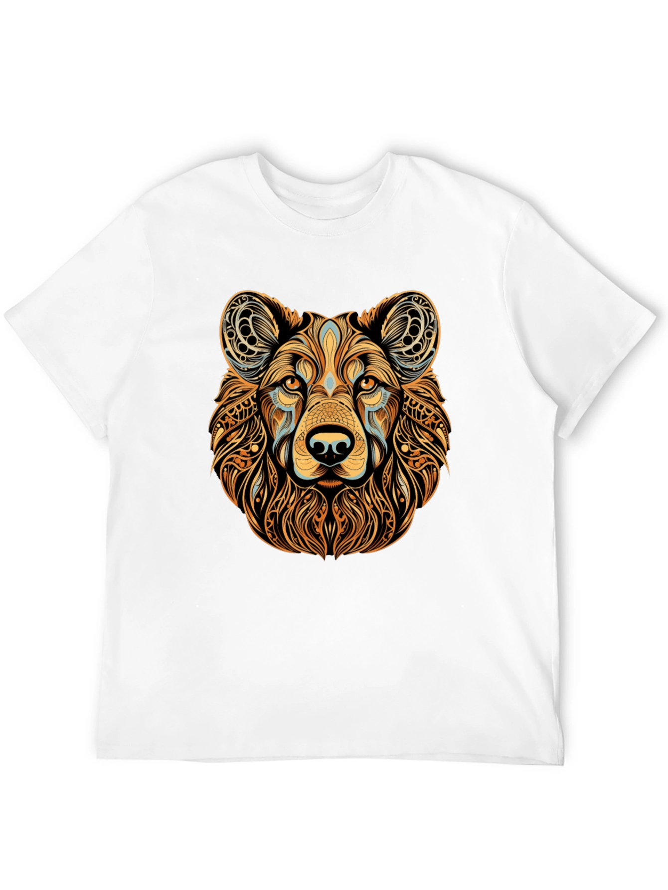 Tribal Bear Graphic Black T-Shirt