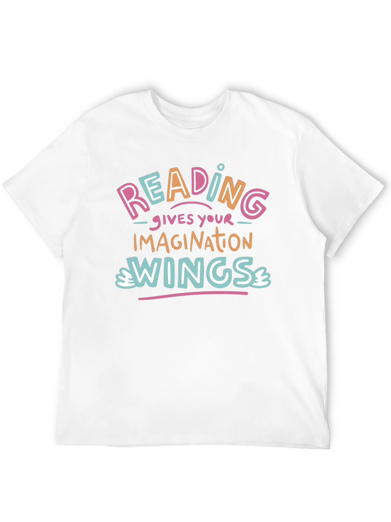 Reading Gives Imagination Wings Black T-Shirt