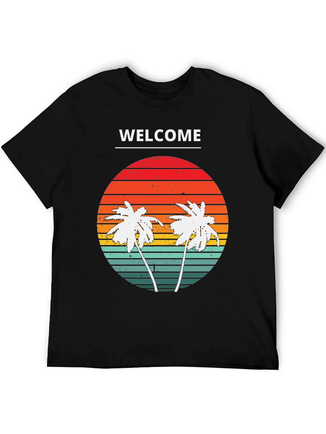 Welcome Palm Tree Sunset Graphic Tee