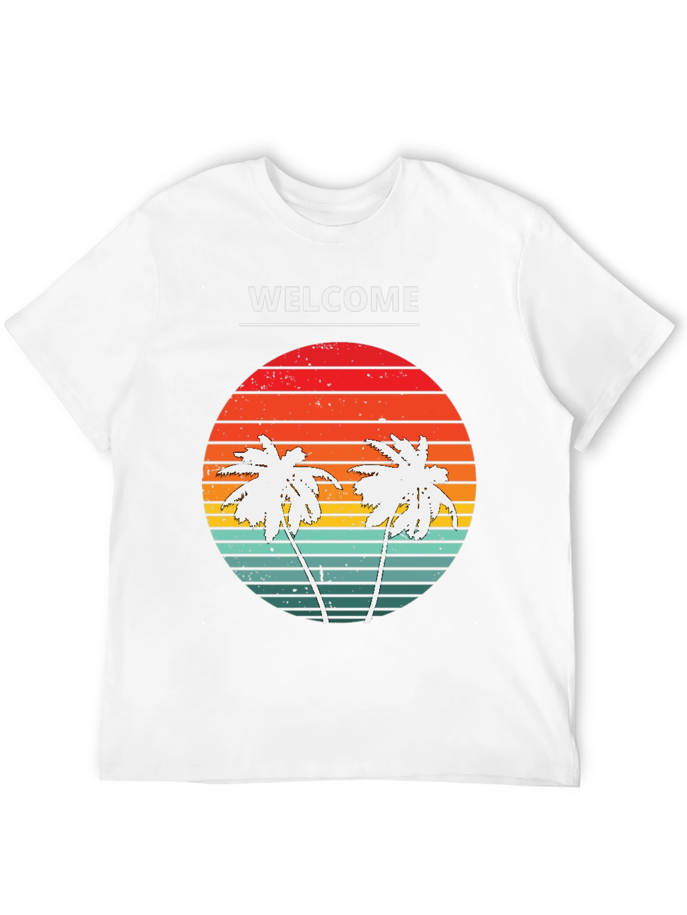 Welcome Palm Tree Sunset Graphic Tee