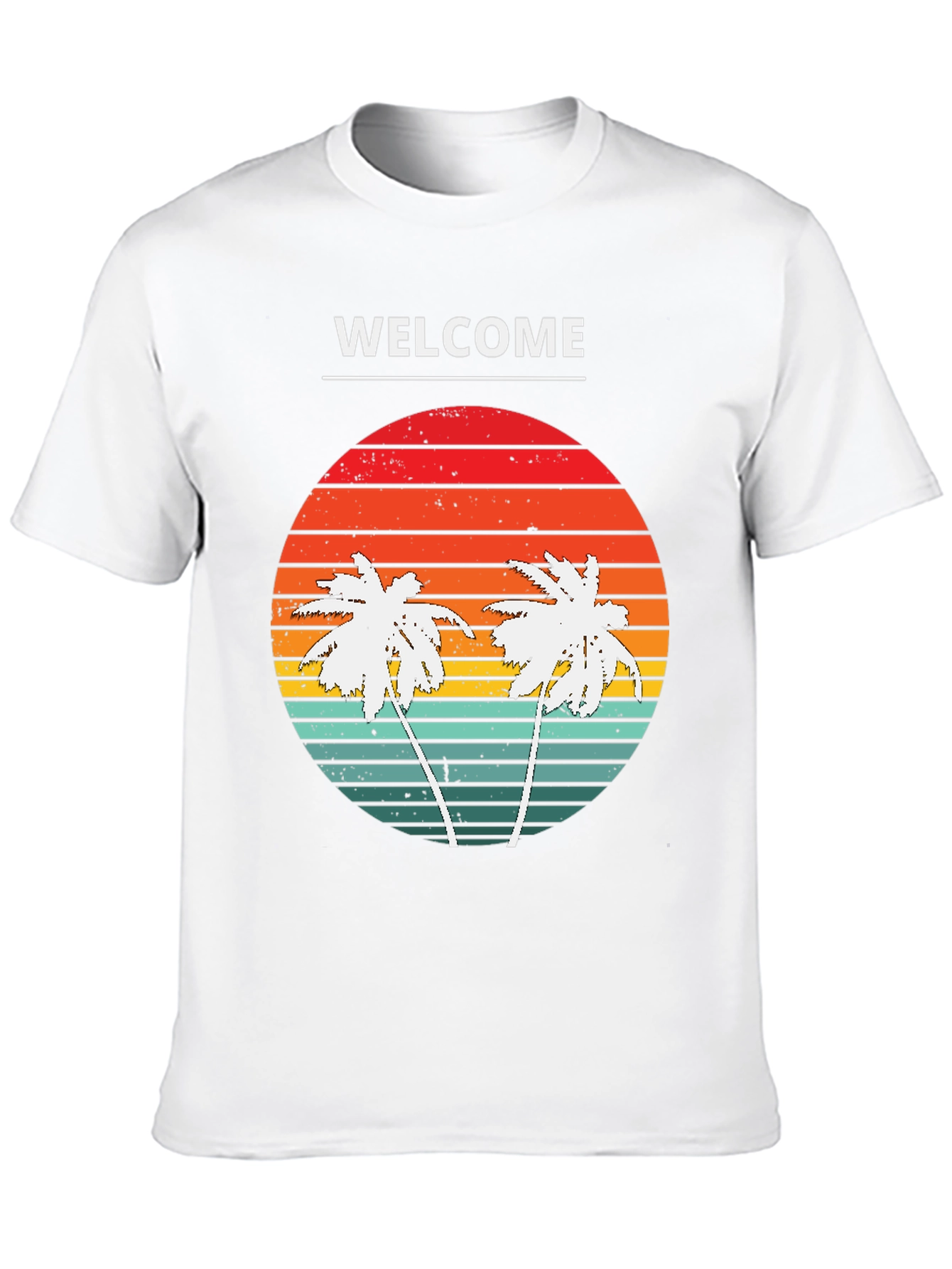 Welcome Palm Tree Sunset Graphic Tee