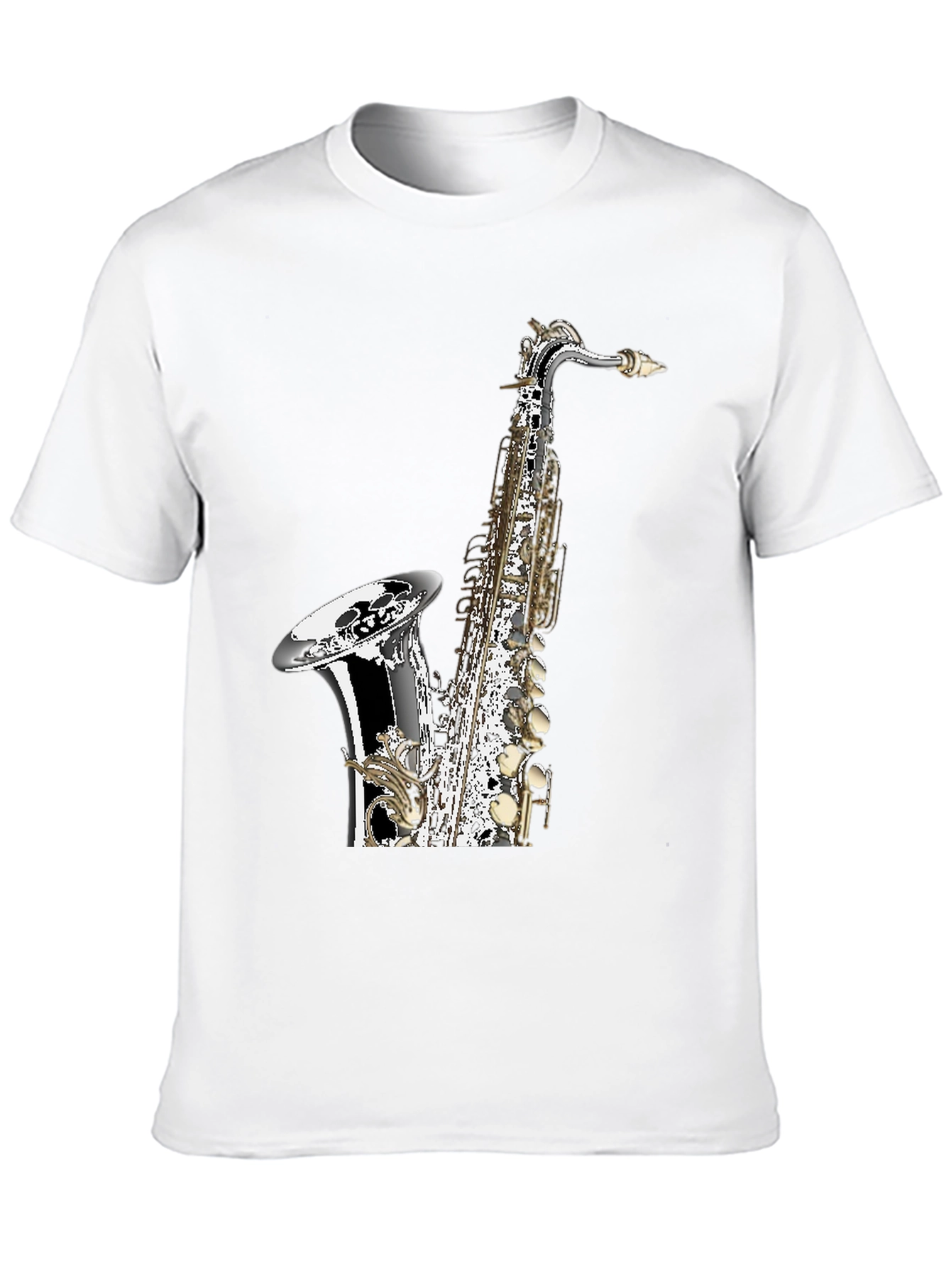 Saxophone Graphic Black T-Shirt | Musician Tee