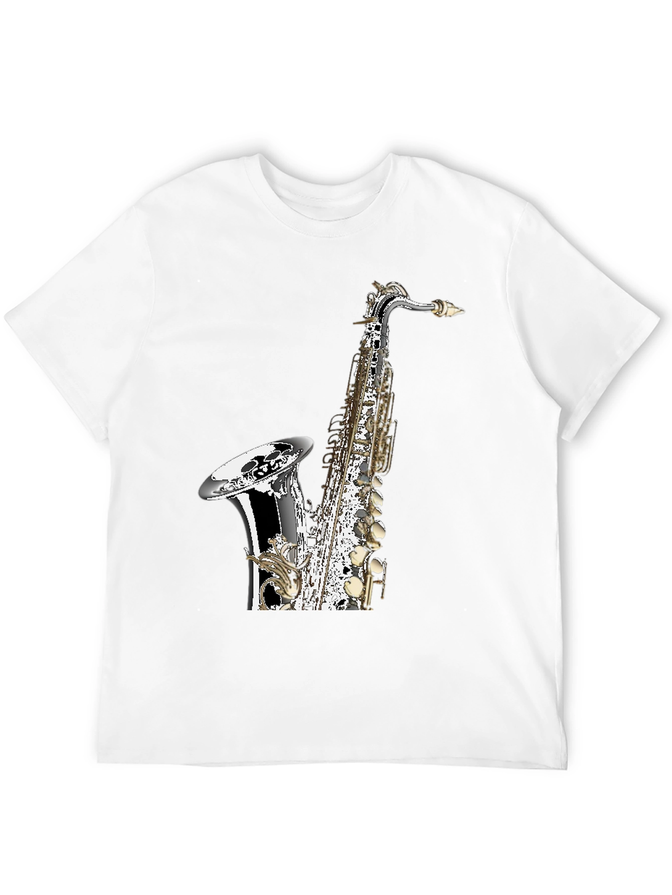 Saxophone Graphic Black T-Shirt | Musician Tee