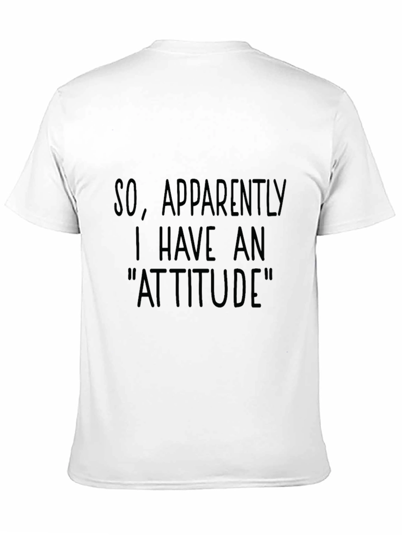 Funny Attitude Graphic Tee - Unisex Black Cotton T-Shirt
