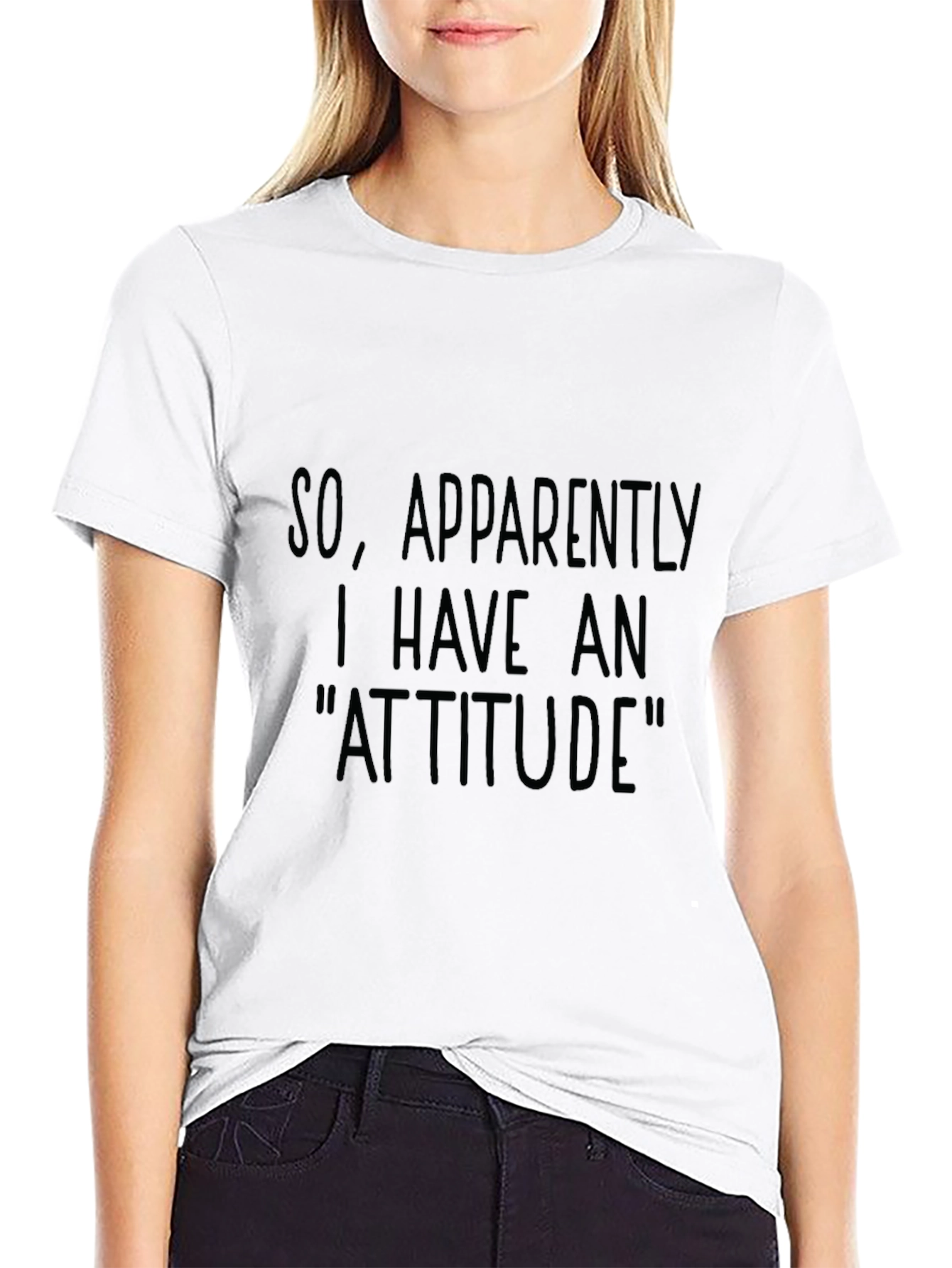 Funny Attitude Graphic Tee - Unisex Black Cotton T-Shirt