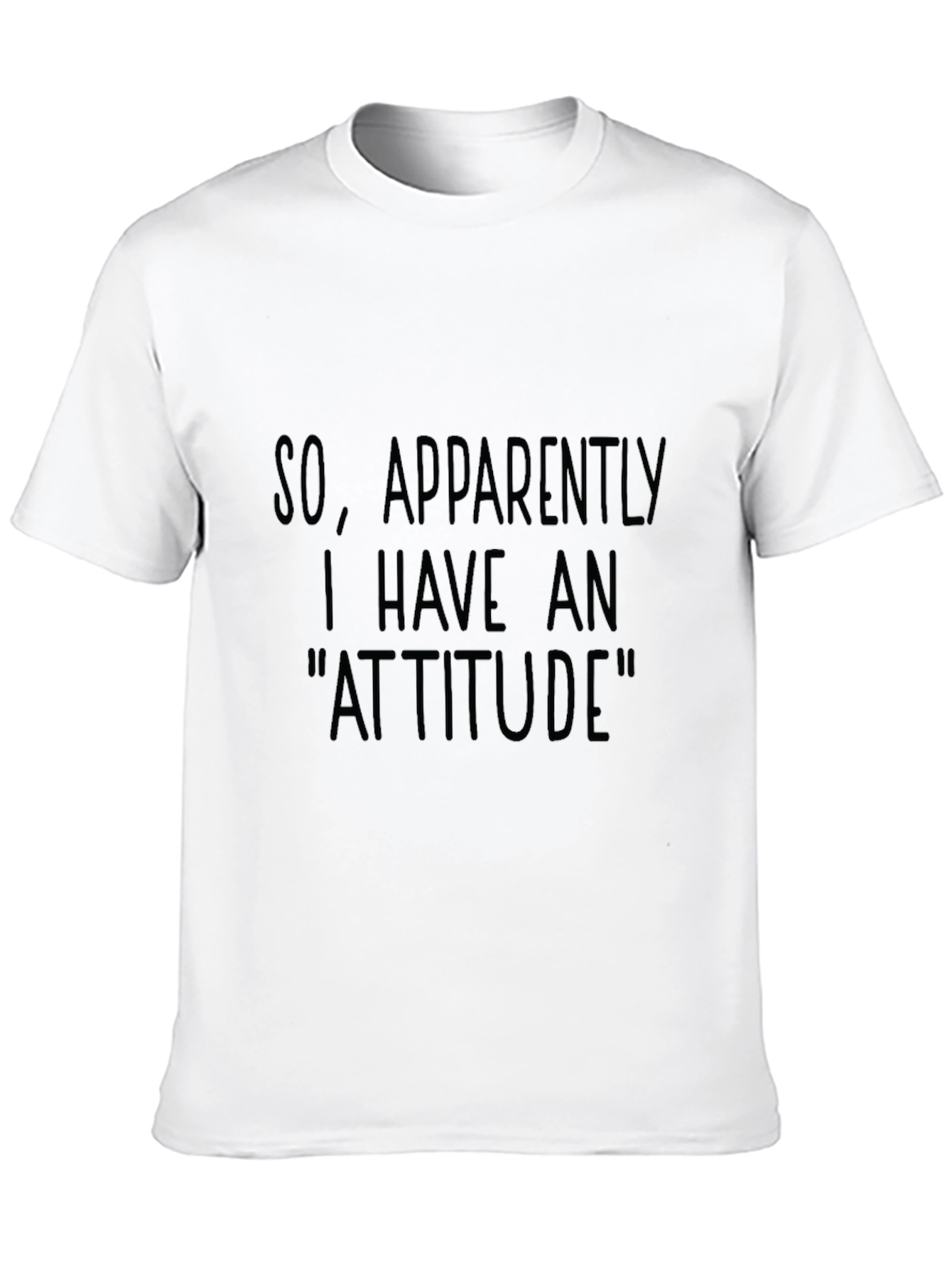 Funny Attitude Graphic Tee - Unisex Black Cotton T-Shirt