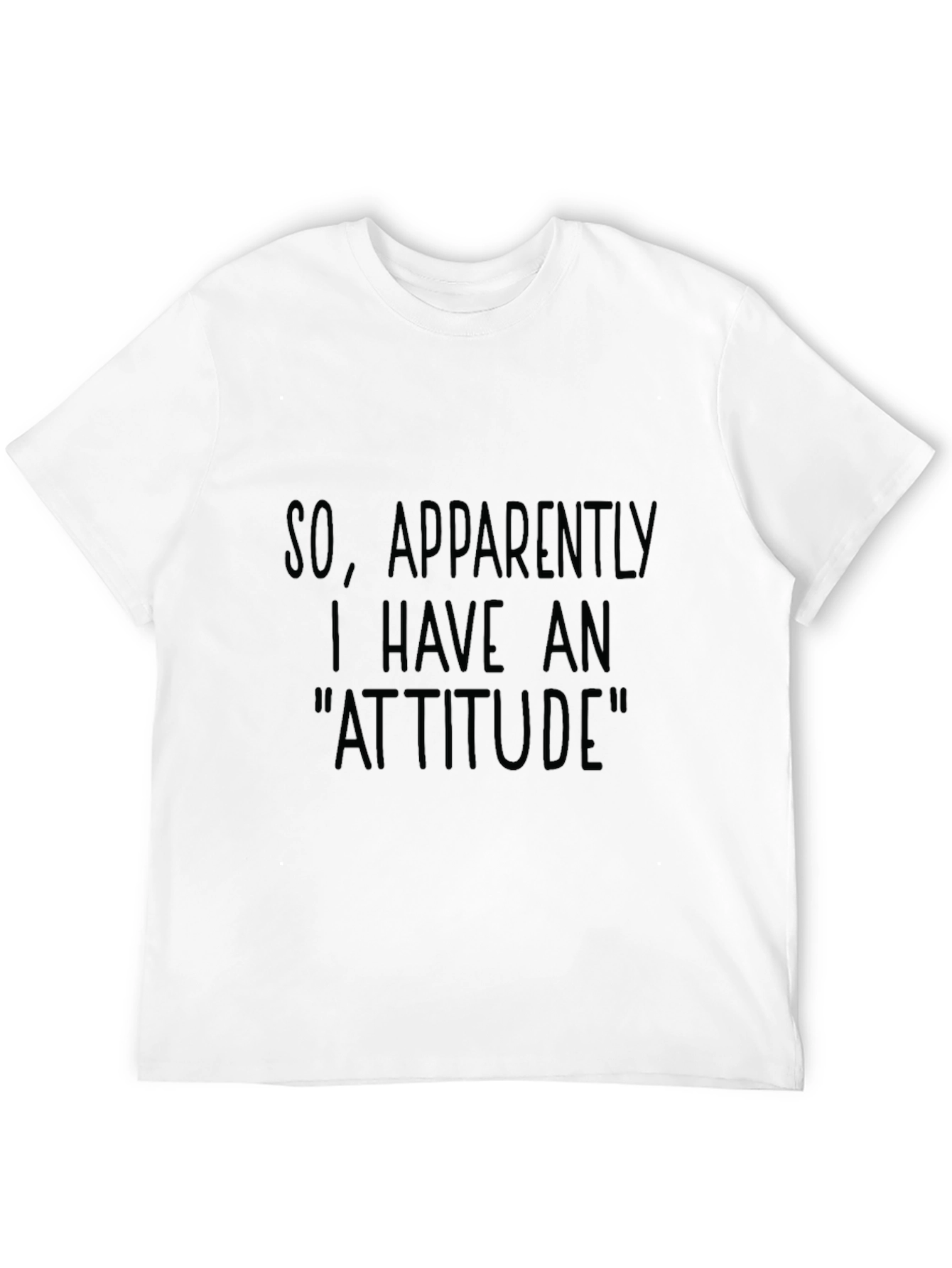 Funny Attitude Graphic Tee - Unisex Black Cotton T-Shirt
